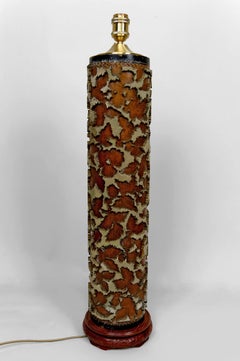 Important Lamp, Antique Victorian Industrial Printing Roller, Late 19th Century