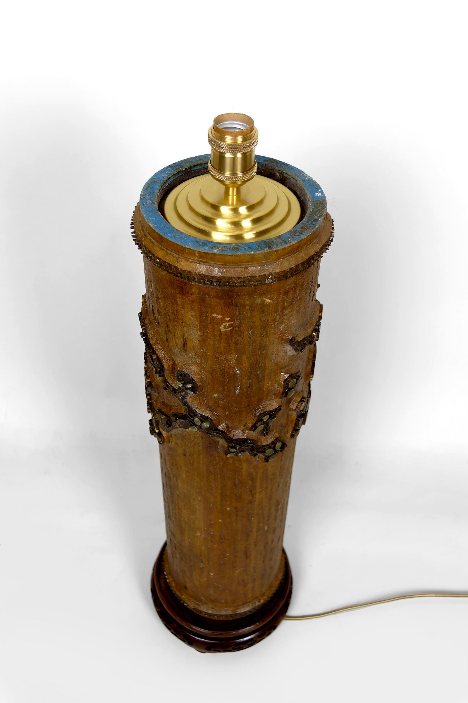 Britannique Lampe importante, rouleau d'impression industriel victorien ancien, fin du 19e siècle en vente