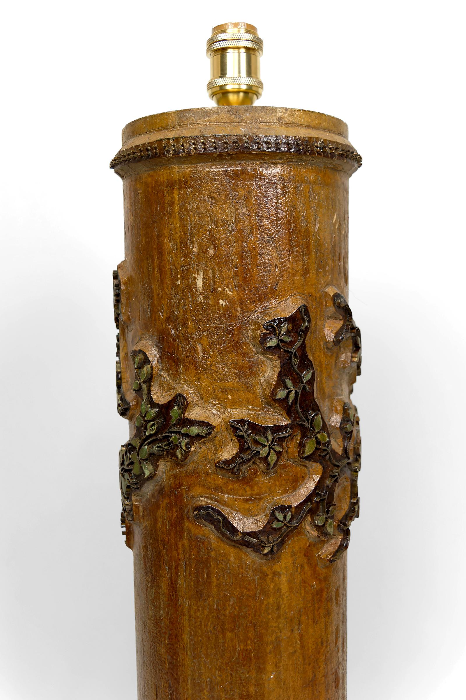 Lampe importante, rouleau d'impression industriel victorien ancien, fin du 19e siècle Bon état - En vente à VÉZELAY, FR