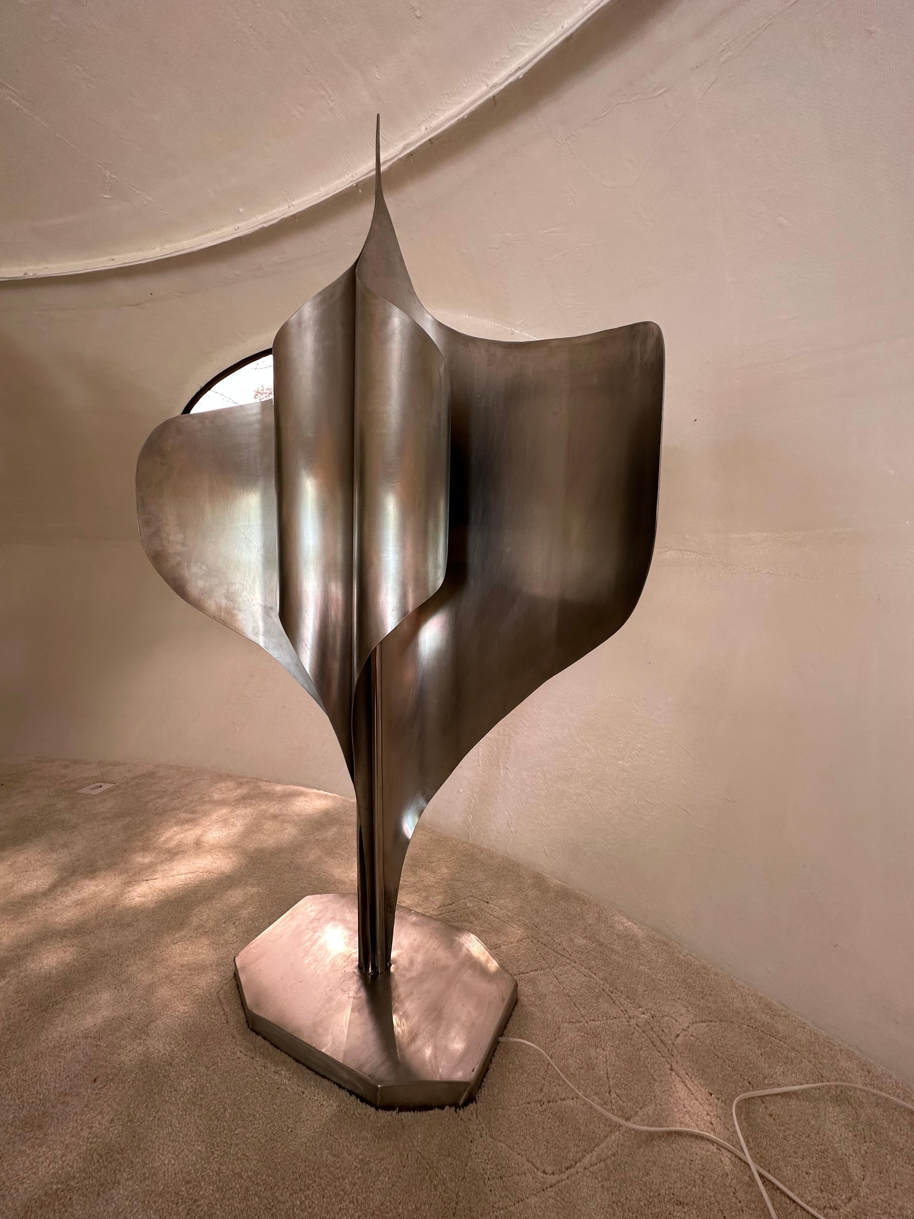 Important Lamp sculpture Louis Durot  In Excellent Condition For Sale In Perpignan, FR
