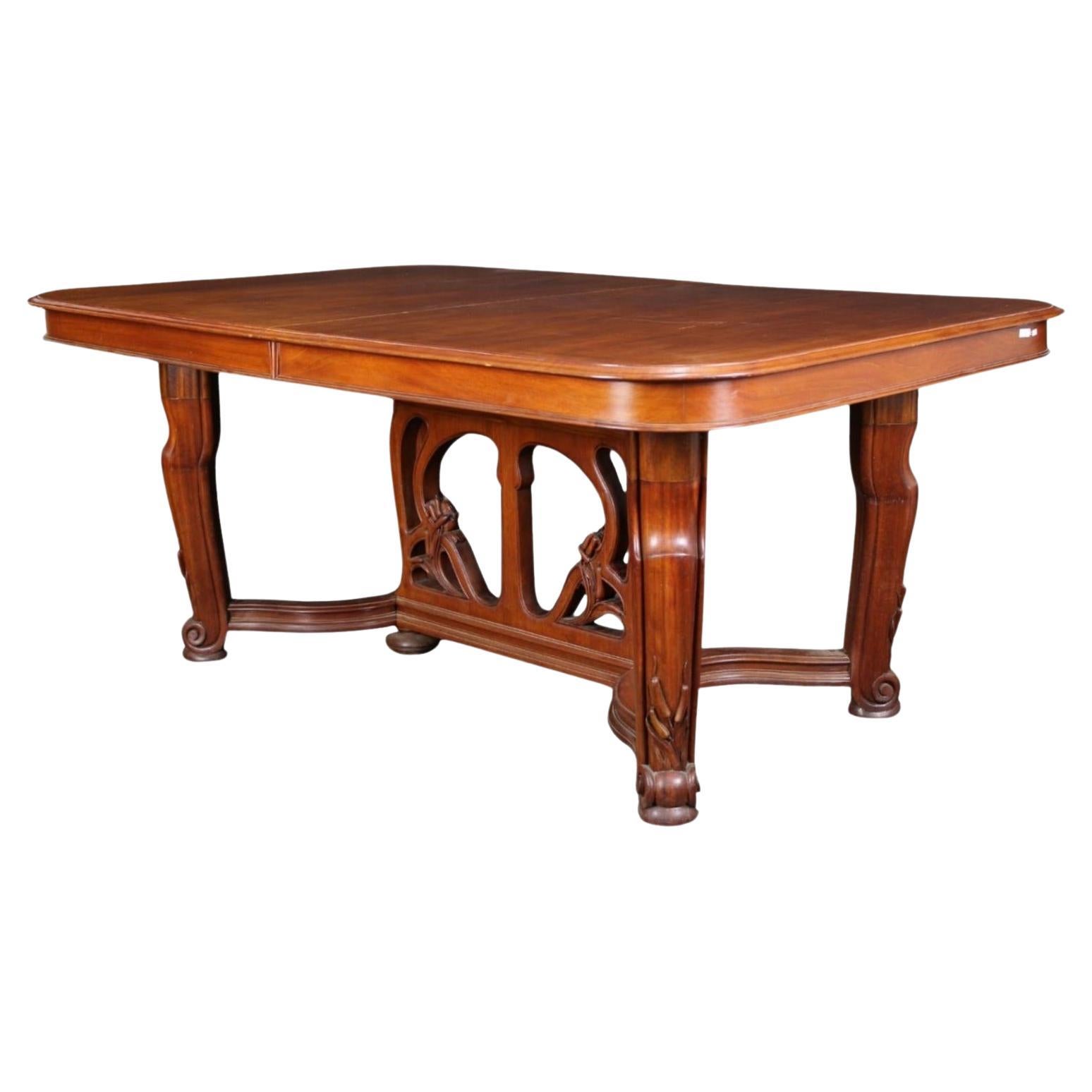Importante table ART Déco italienne extensible du 19ème siècle en vente