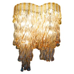 Important Large Chandelier Elica Model  by Aureliano Toso Murano 1960 - 70