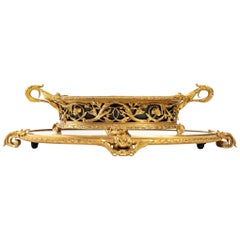 Important Large Gilt Bronze Gardener and Centrepiece with its Tray, 19th Century