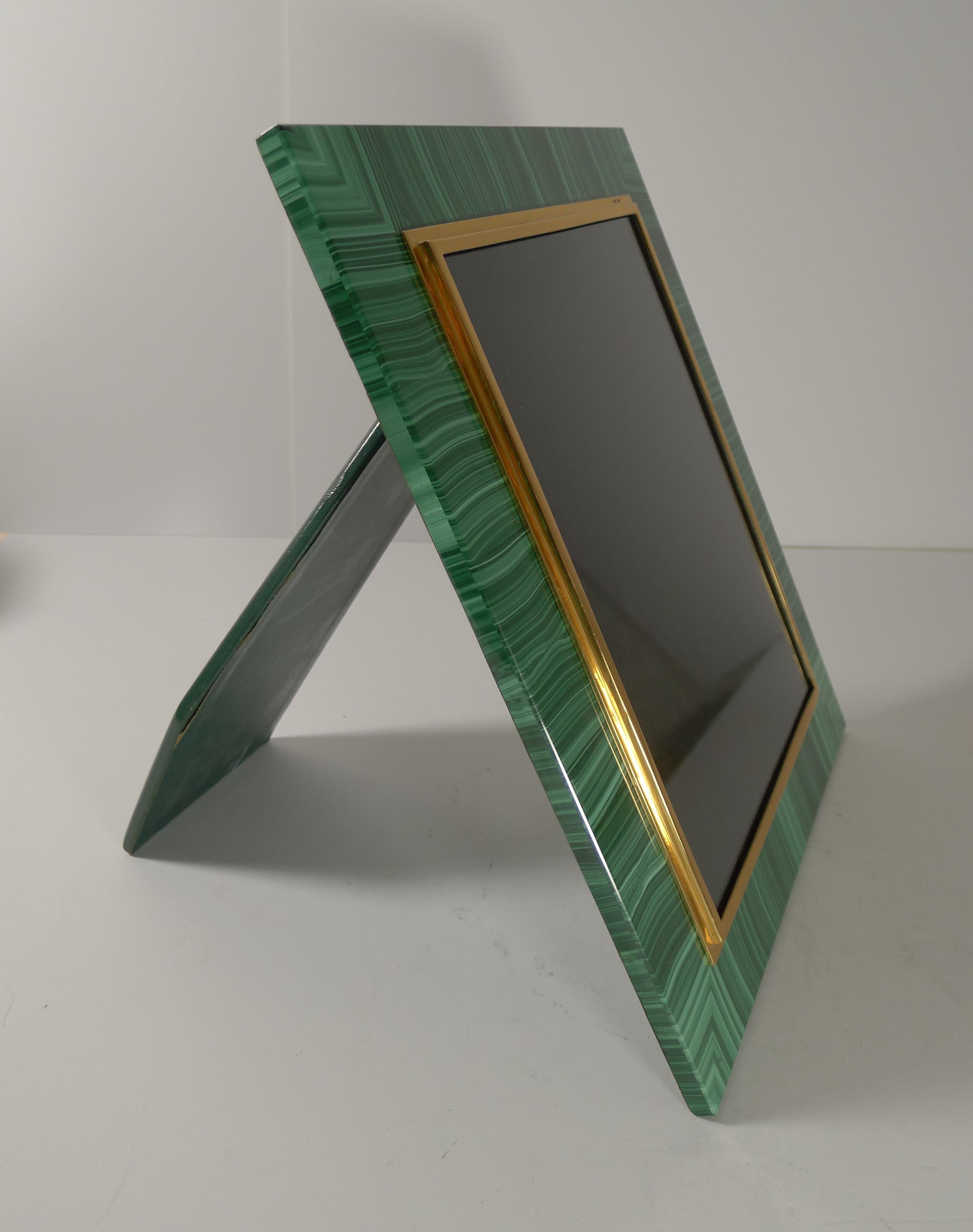 malachite picture frame