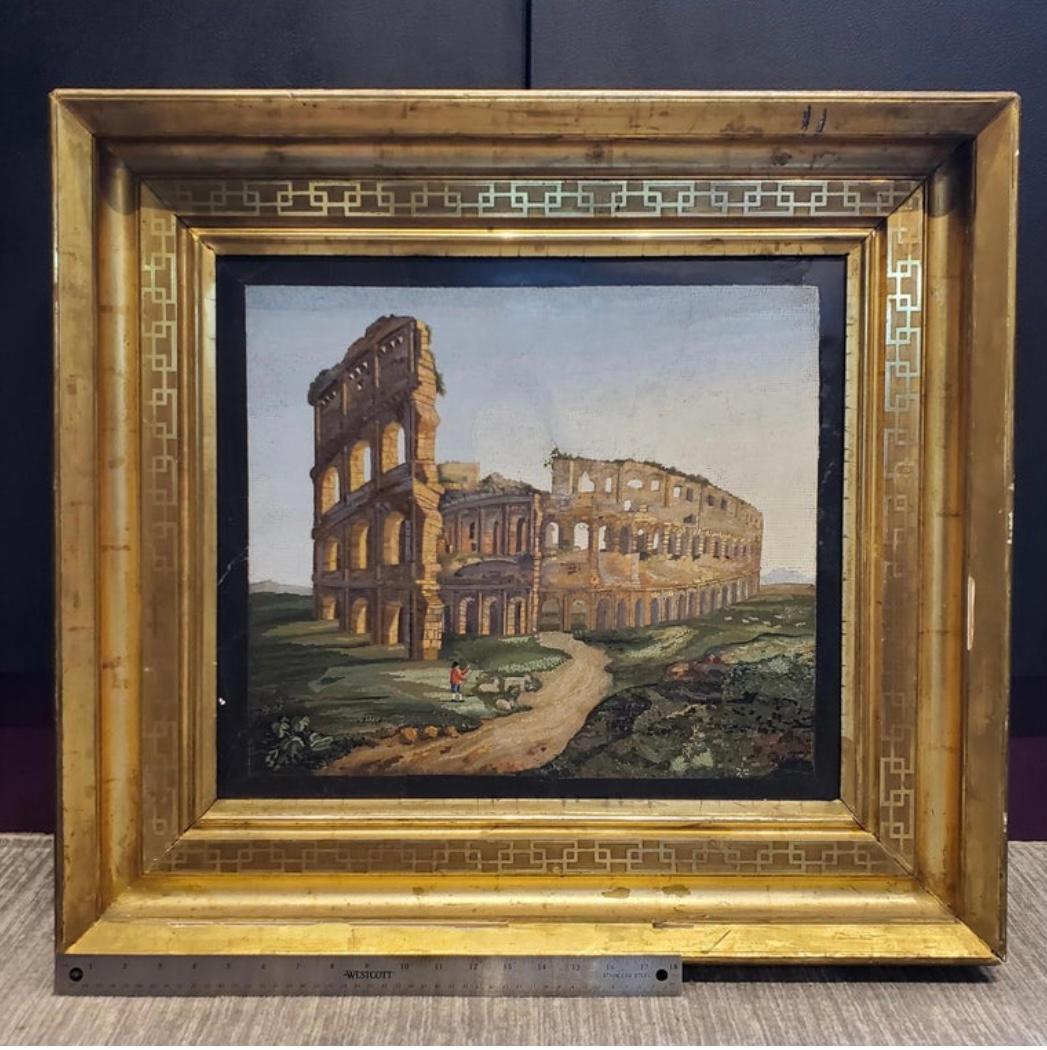 Important Large Micromosaic Depicting The Colosseum in Rome For Sale 2