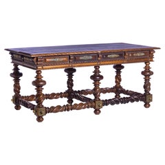 Antique Important Large Portuguese Buffet Table 17th Century