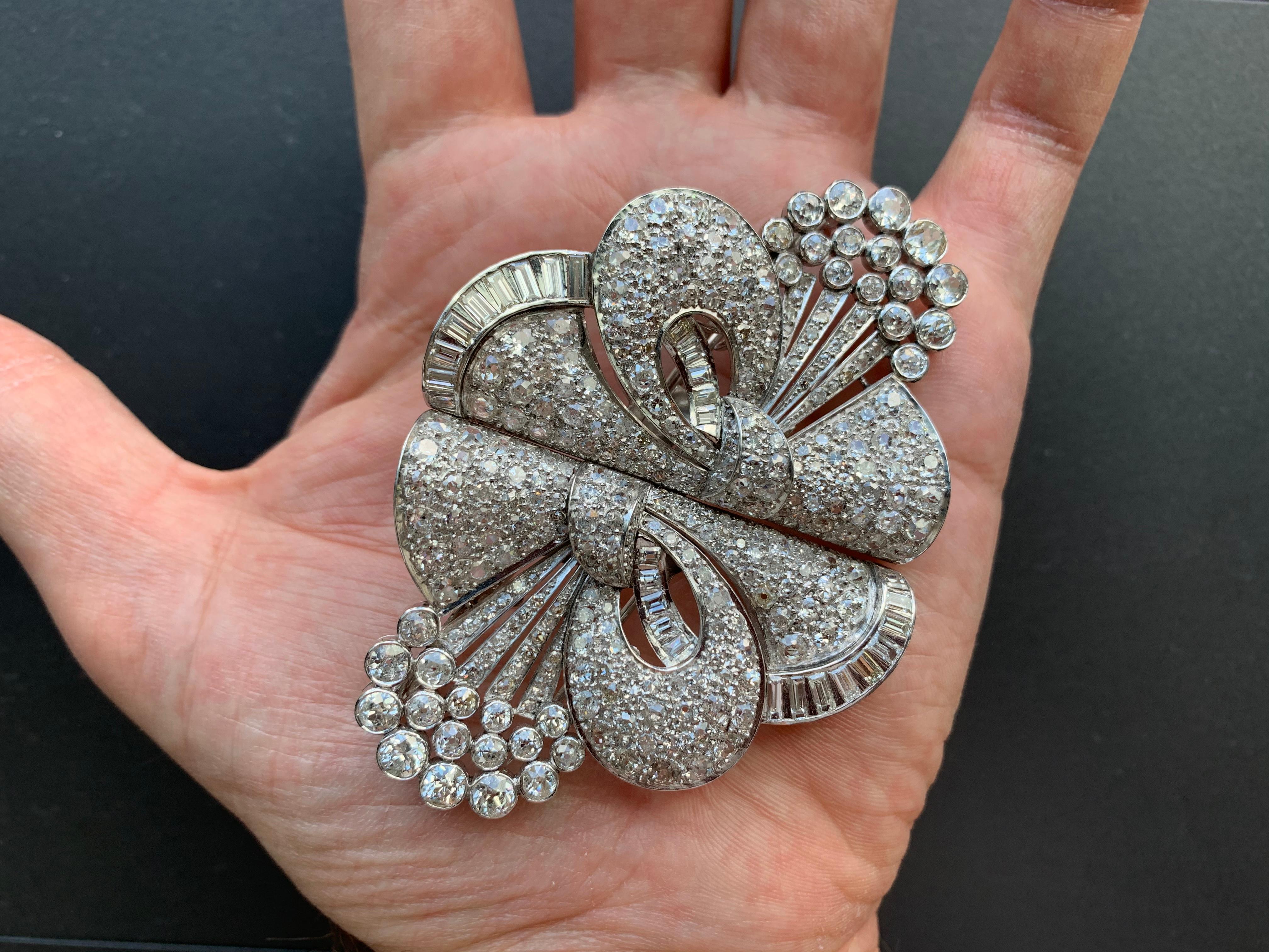 diamond clip brooch
