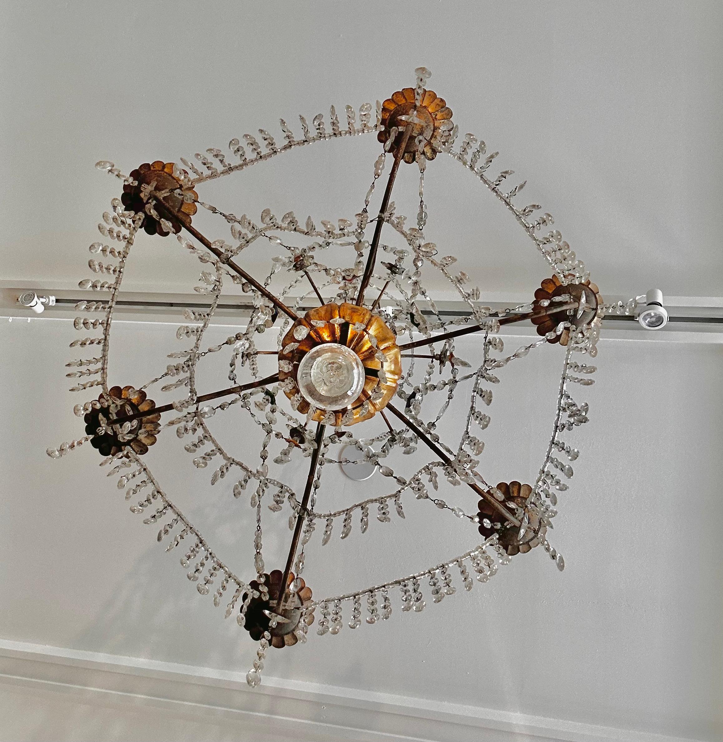Important Late 18th c  Genovese Chandelier In Good Condition In Santa Barbara, CA