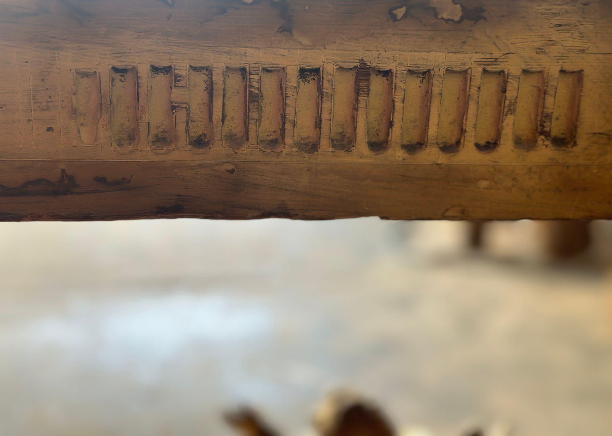 Important Late 19th C. English Neoclassical Giltwood Console Table w/ Marble Top For Sale 6
