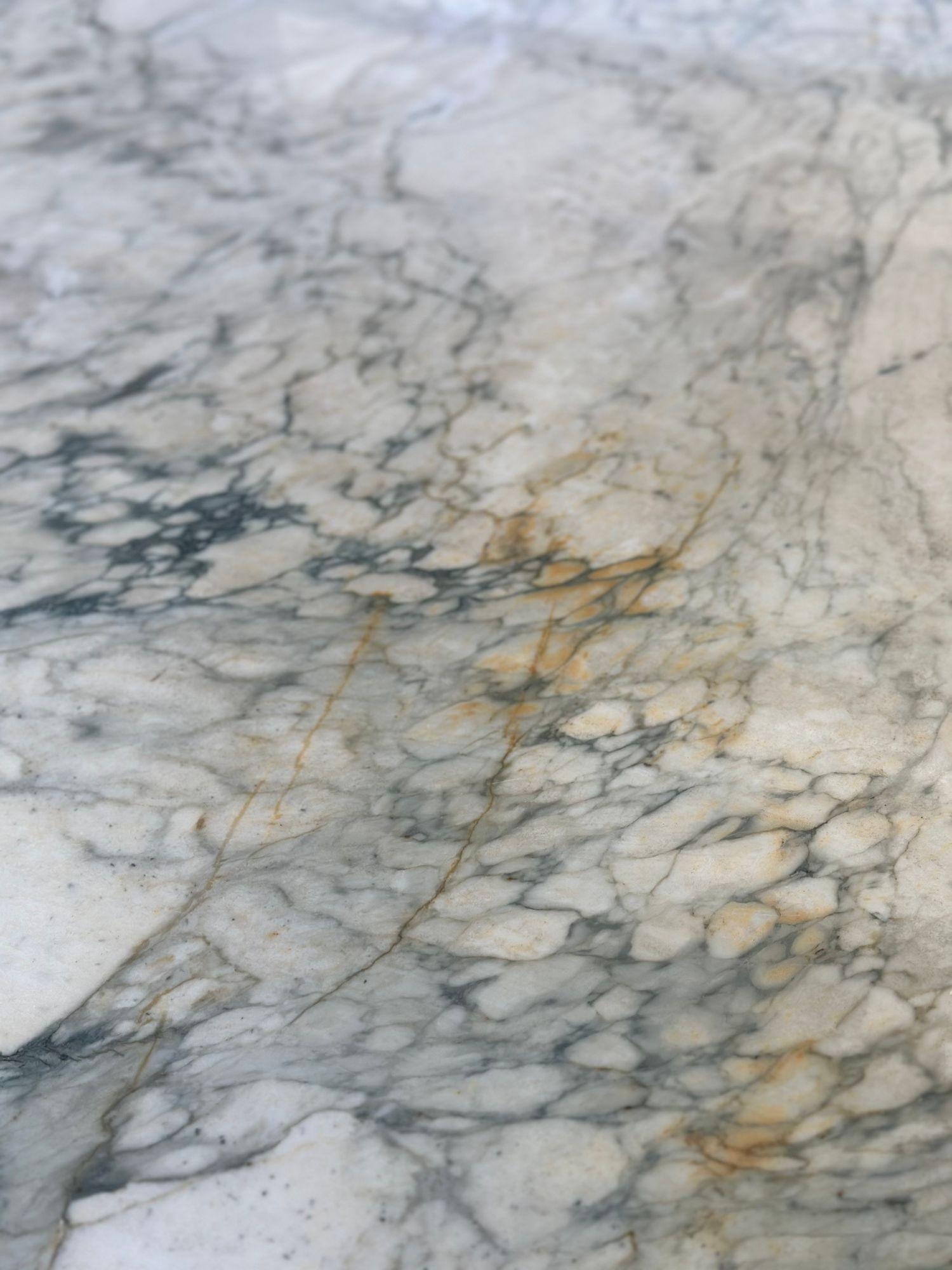 Important Late 19th C. English Neoclassical Giltwood Console Table w/ Marble Top For Sale 2