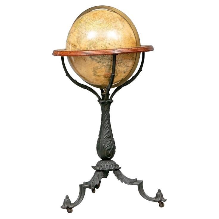 Important Late 19th C. Terrestrial Globe on Stand for H.B. Nims After Copley For Sale
