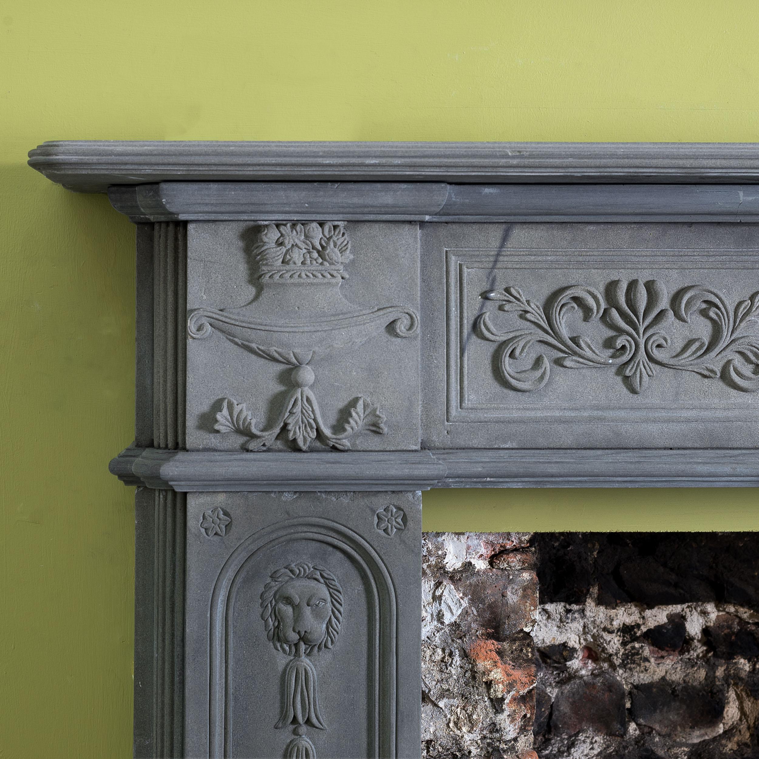 European Important Late Georgian Scottish Stone Fireplace