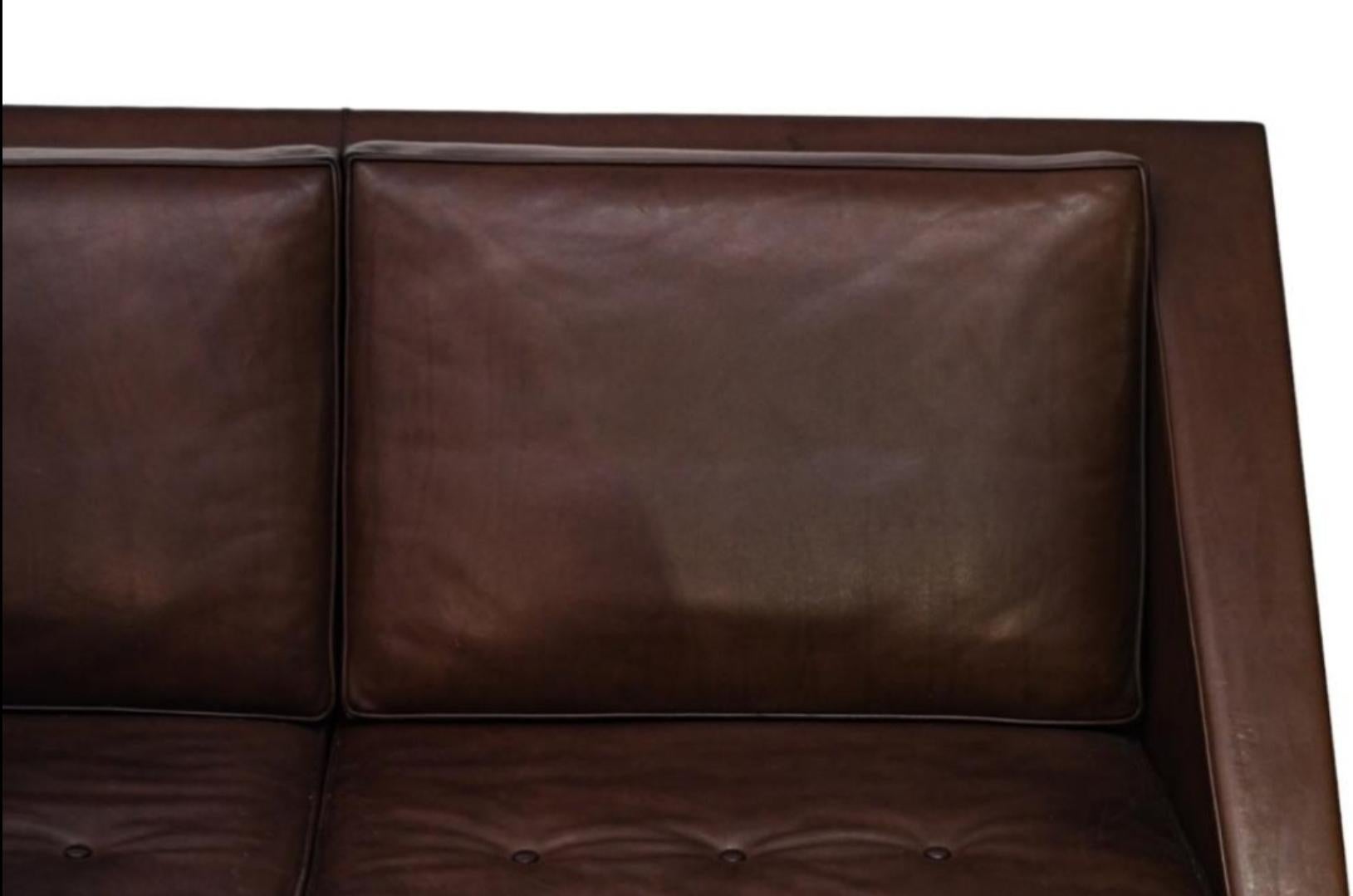 Important Leather Sofa By Charles Ramos France 1958 For Sale 6