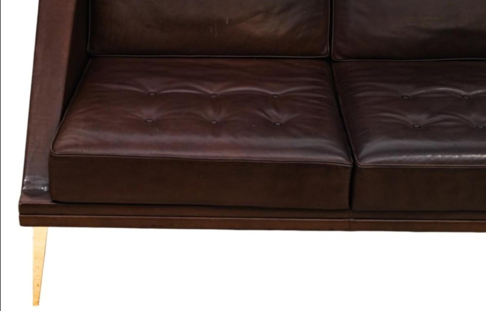 Important Leather Sofa By Charles Ramos France 1958 For Sale 9