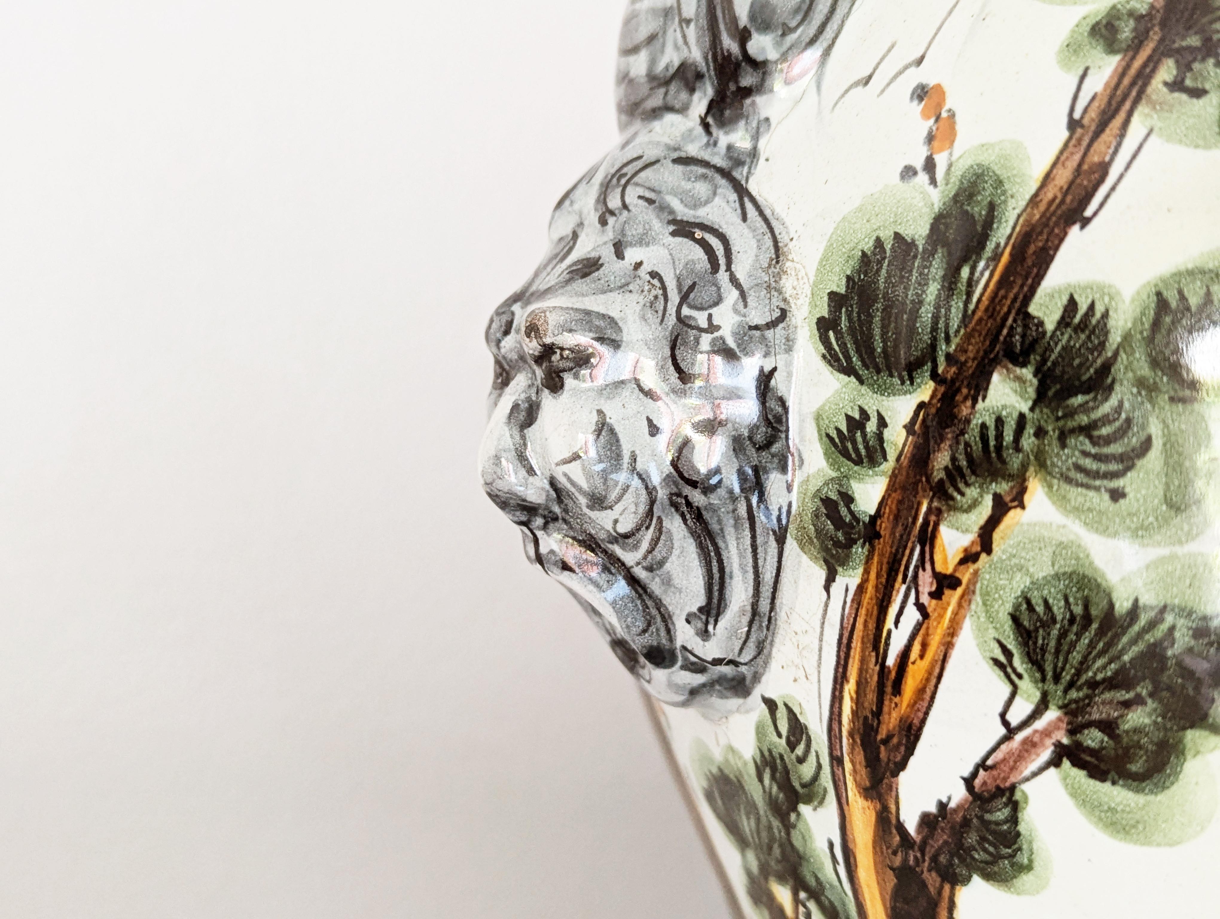 Important vase en céramique peint à la main au Levantino par A. Vaccari pour Ce-As Albisola en vente 4