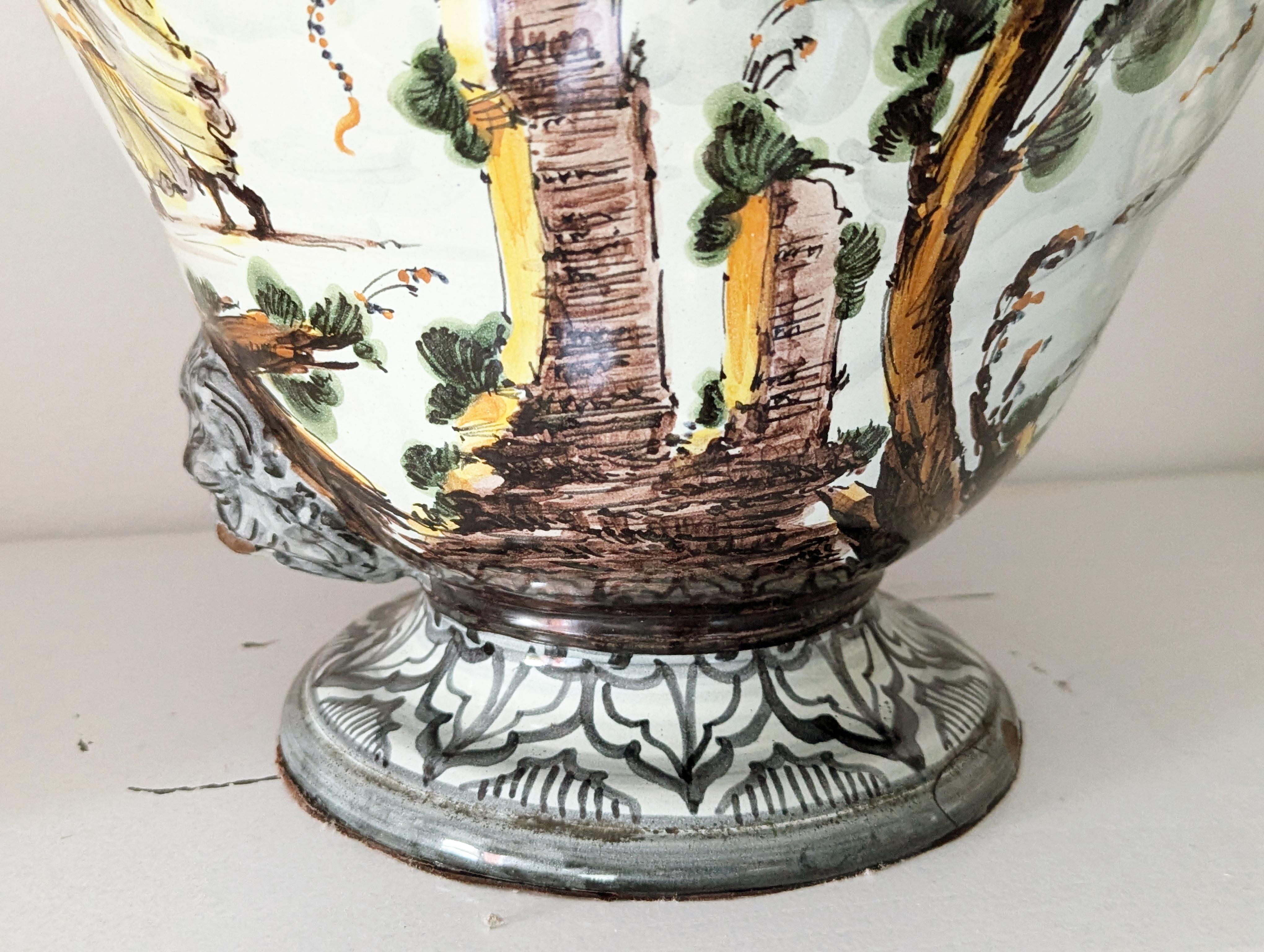 Important vase en céramique peint à la main au Levantino par A. Vaccari pour Ce-As Albisola en vente 5