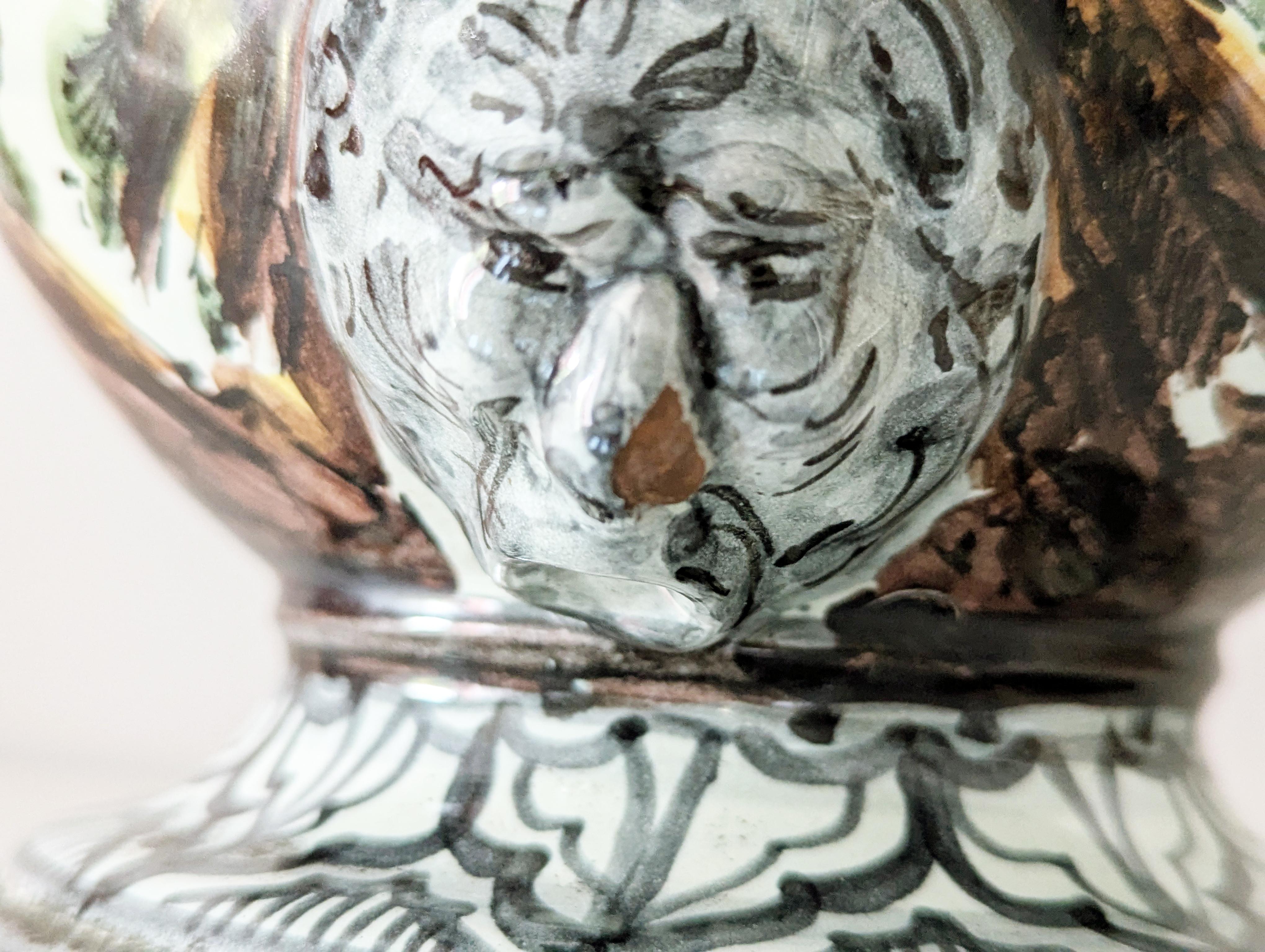 Important vase en céramique peint à la main au Levantino par A. Vaccari pour Ce-As Albisola en vente 8