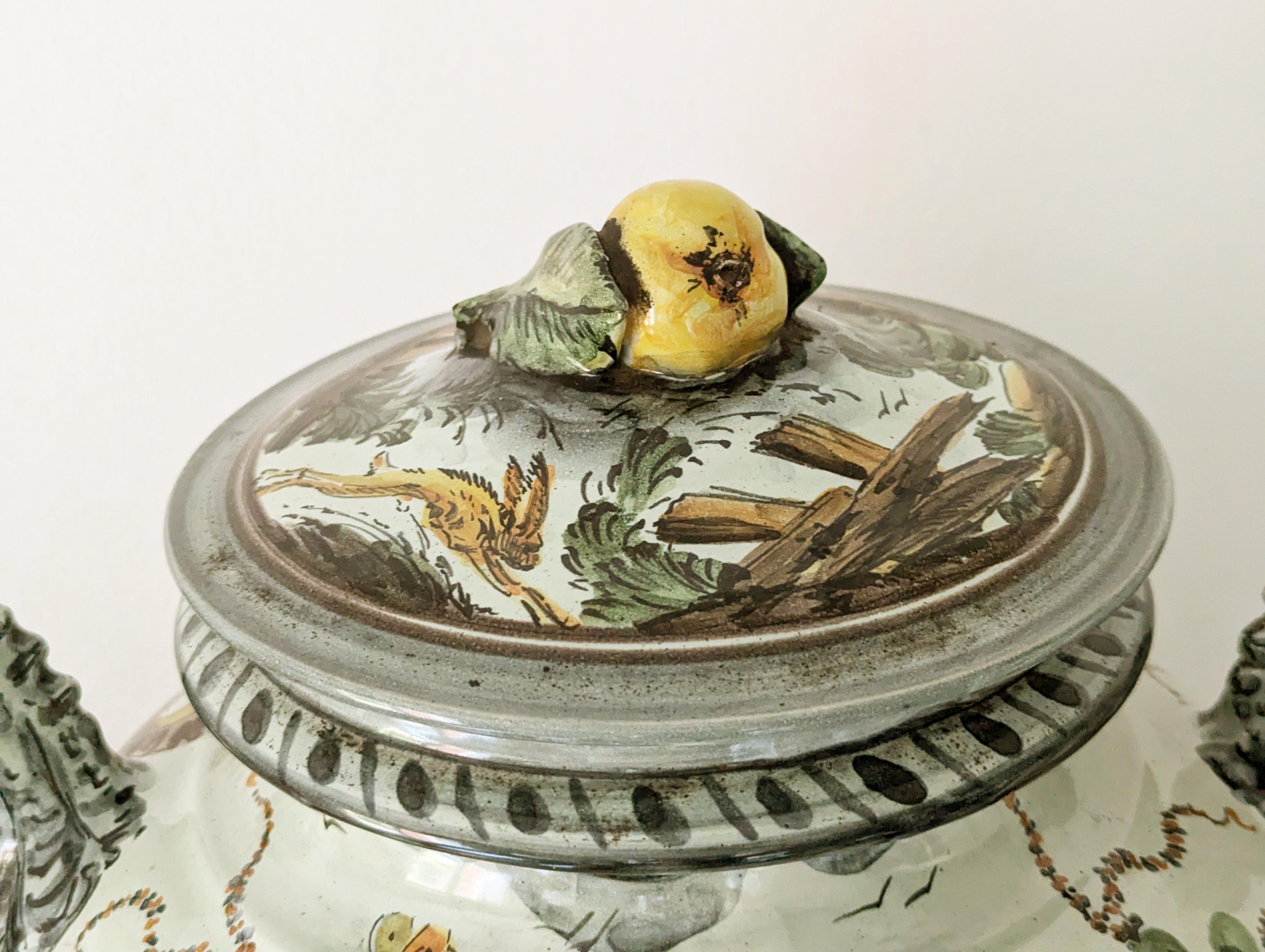 Céramique Important vase en céramique peint à la main au Levantino par A. Vaccari pour Ce-As Albisola en vente