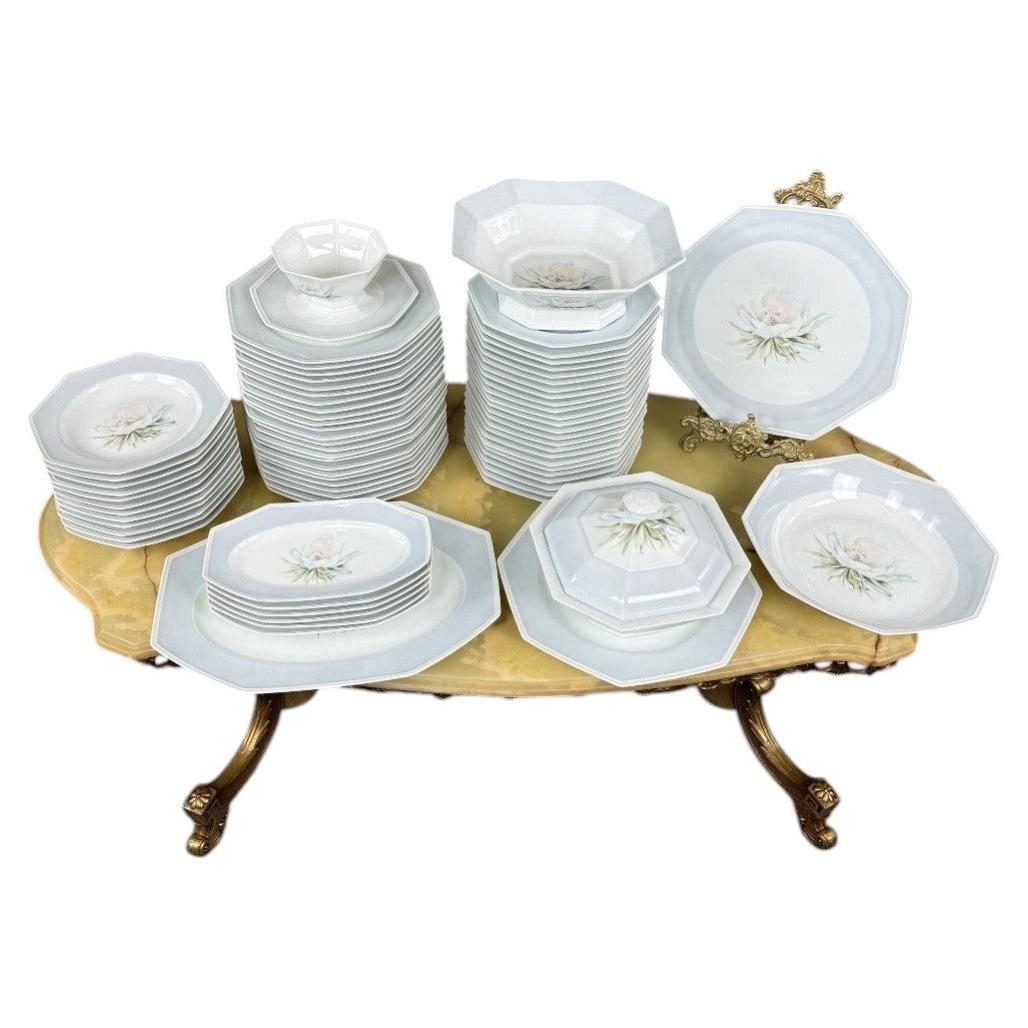 Important Limoges Porcelain Dinner Service, 71 Pieces, 20th Century