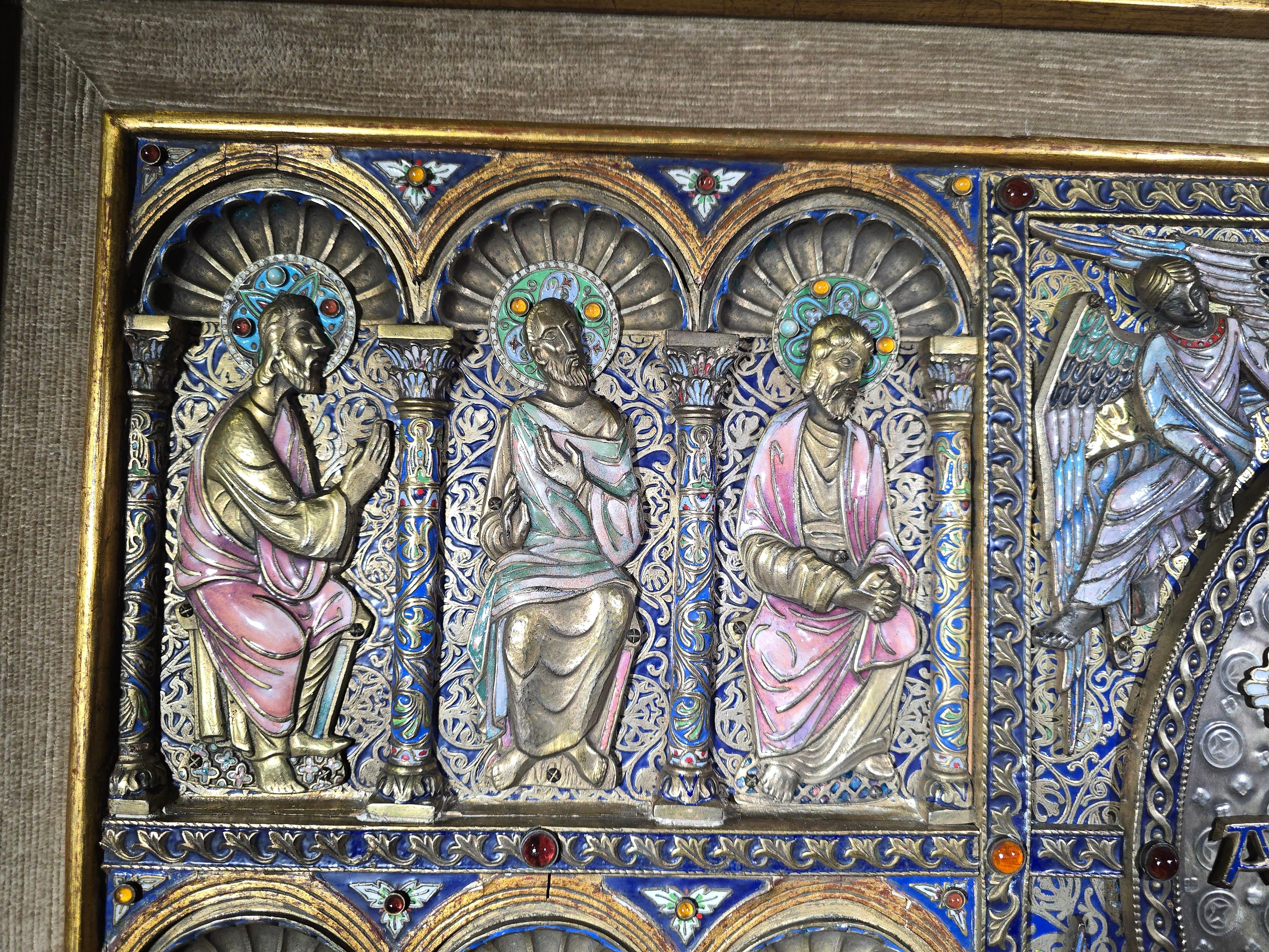 Important Limoges-Style Altar Panel For Sale 5