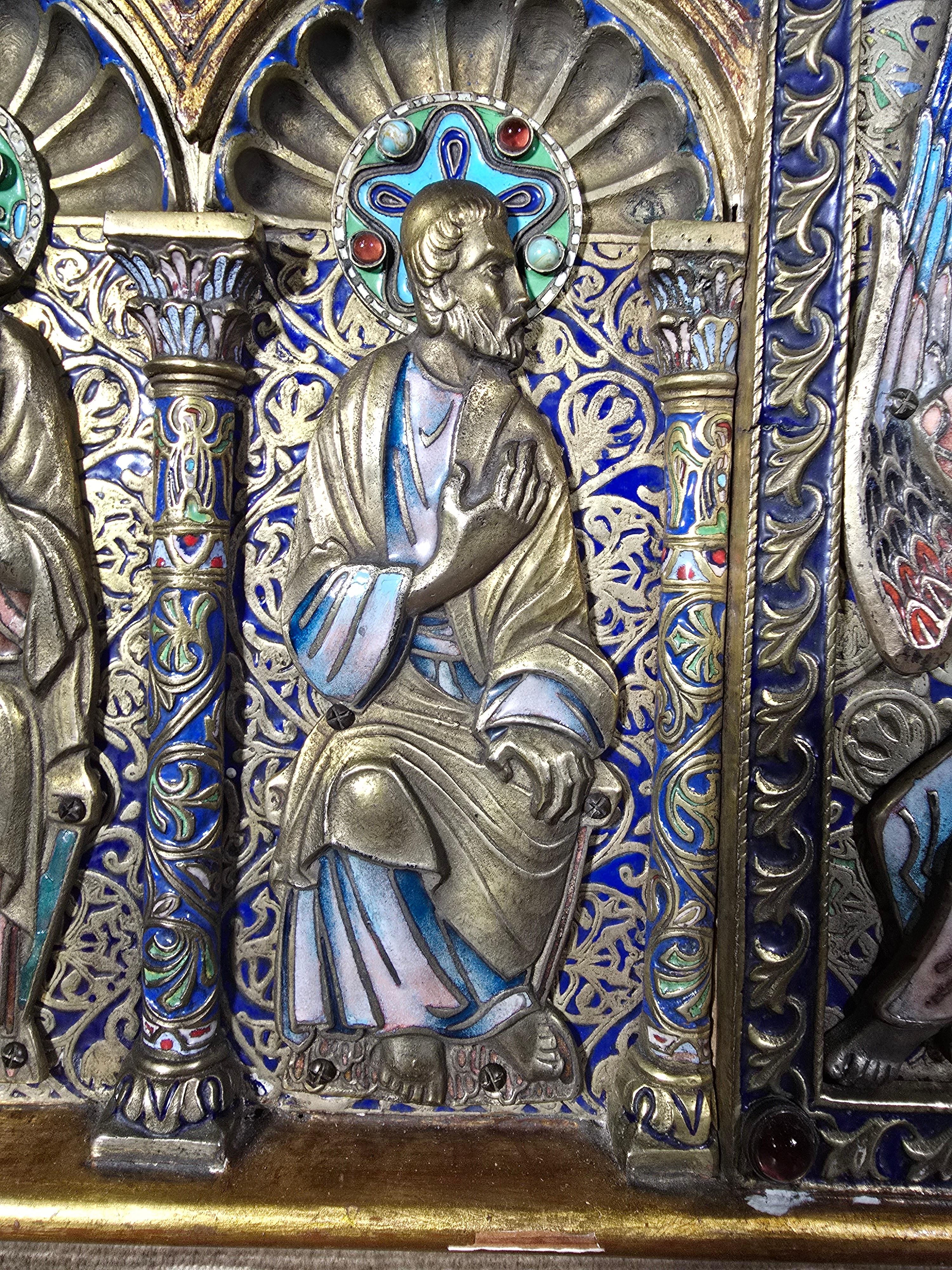 Important Limoges-Style Altar Panel For Sale 7