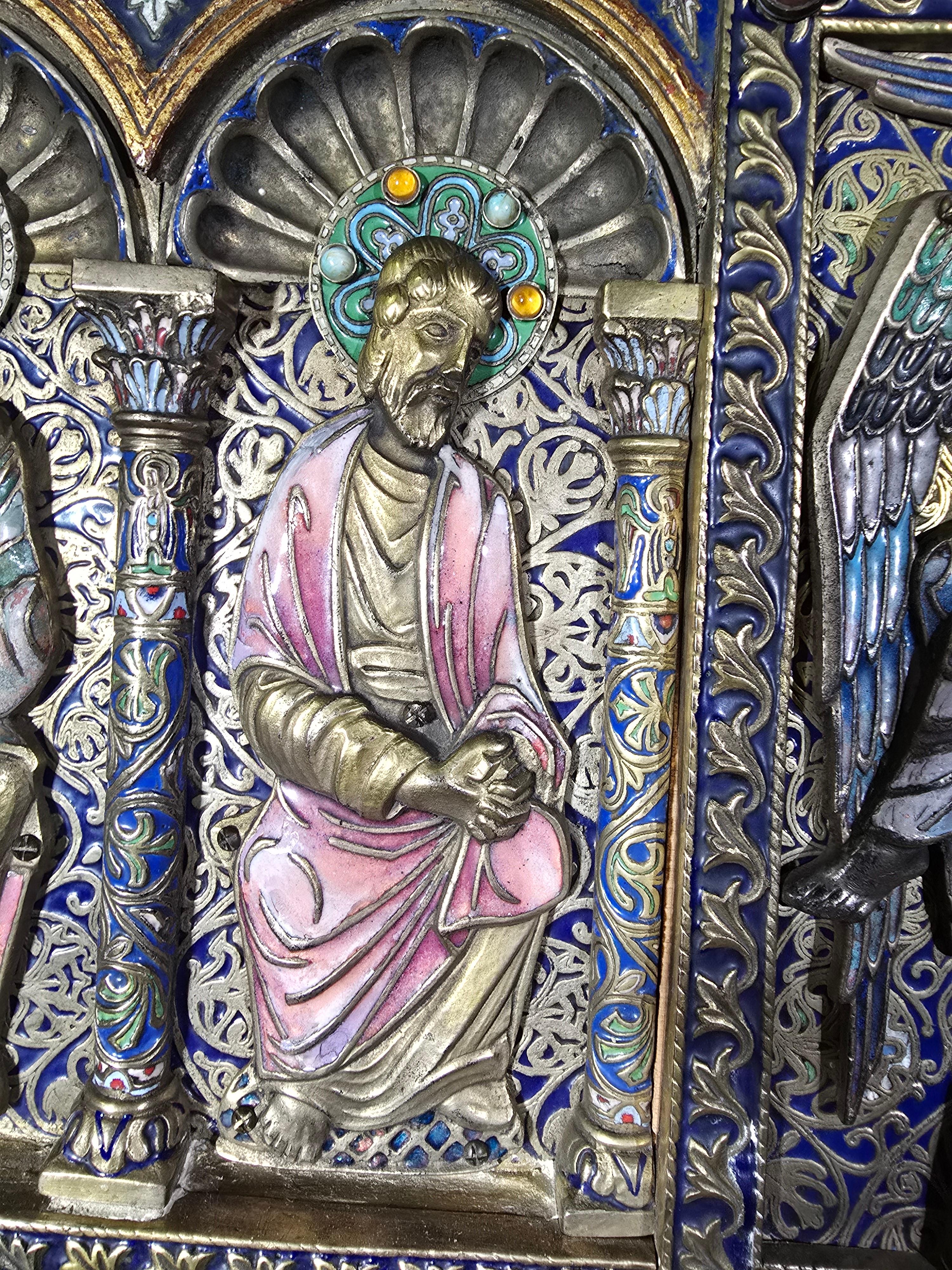 Important Limoges-Style Altar Panel For Sale 8