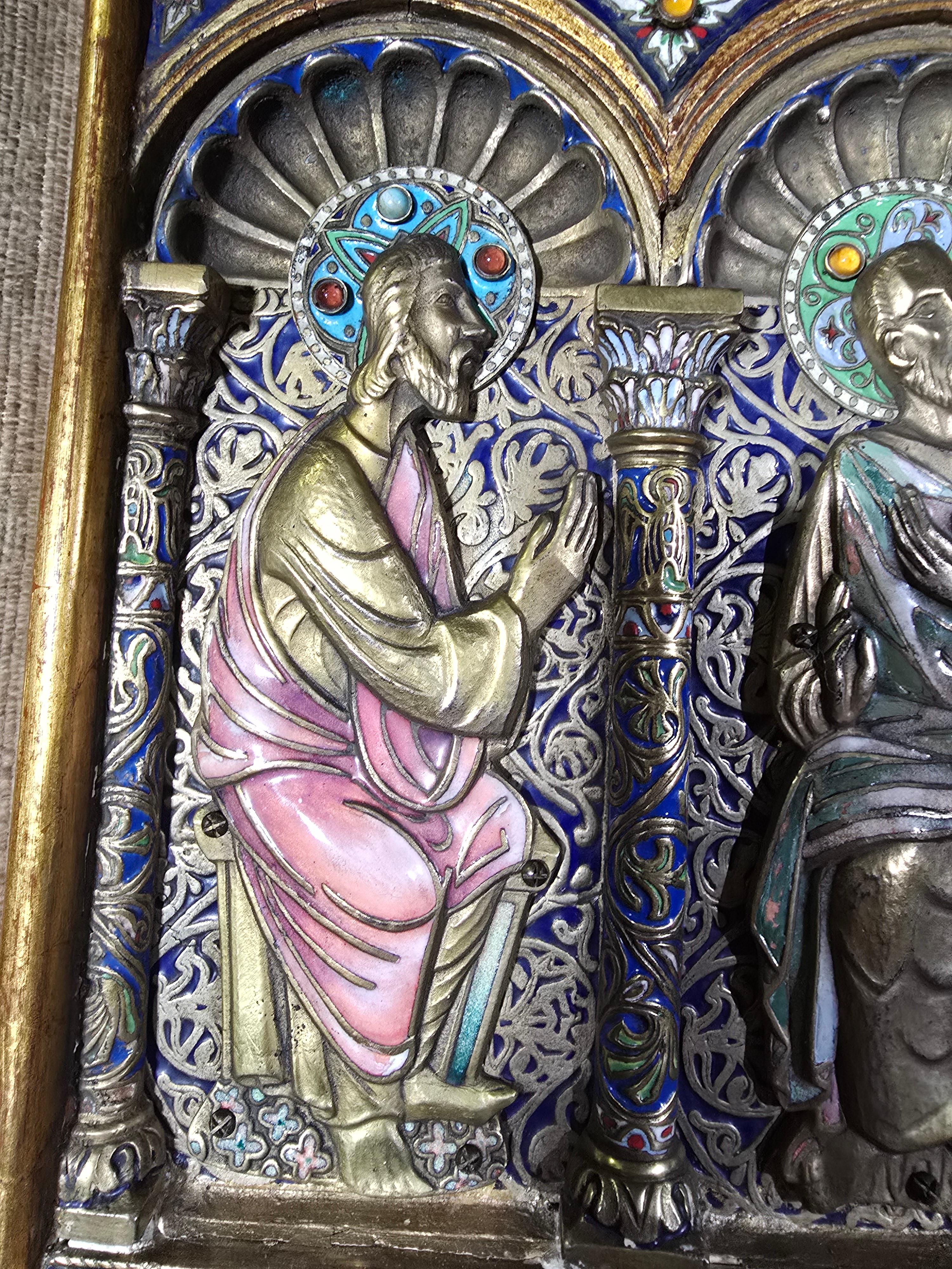 Important Limoges-Style Altar Panel For Sale 9