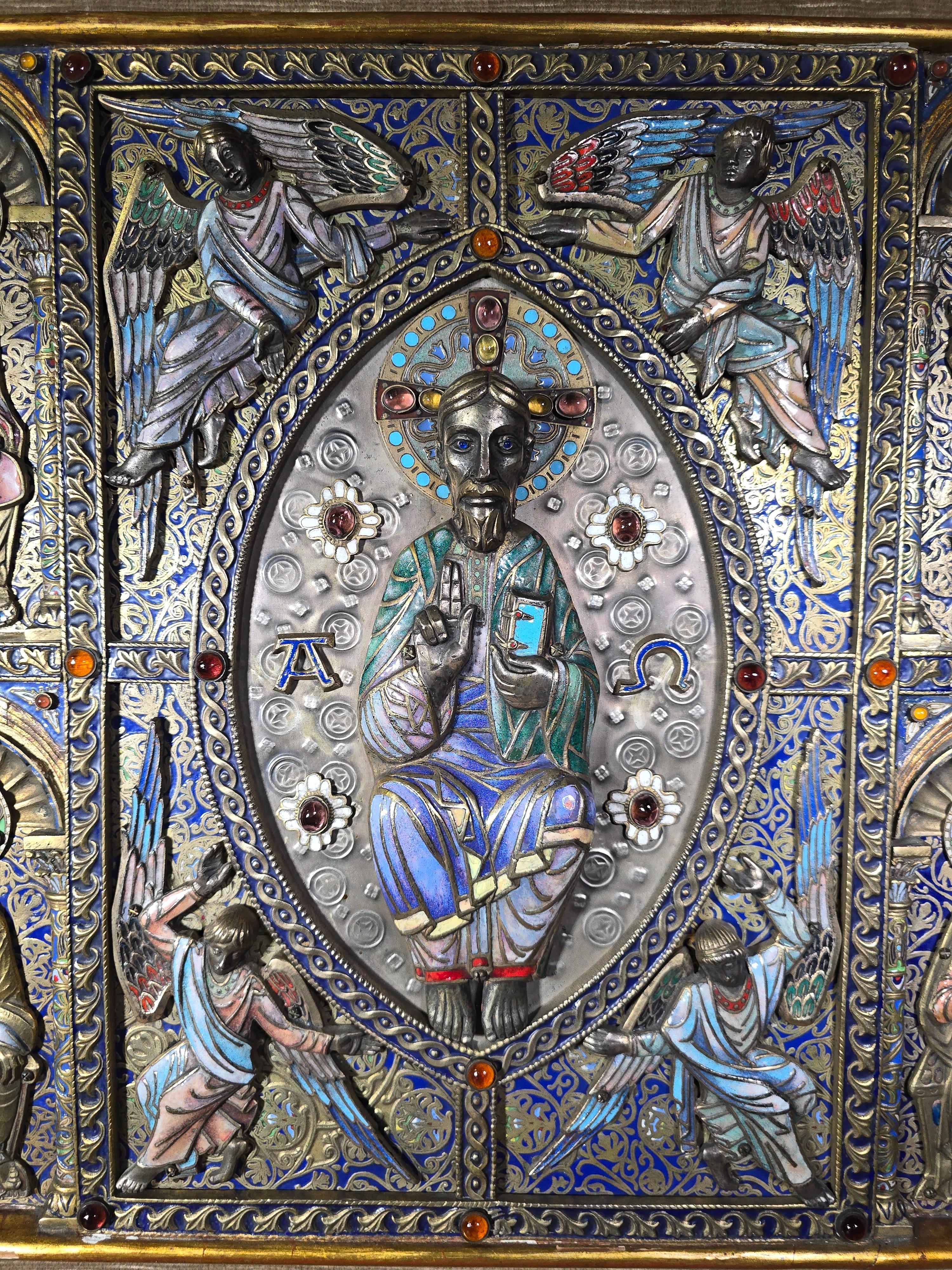 Important Limoges-Style Altar Panel For Sale 10