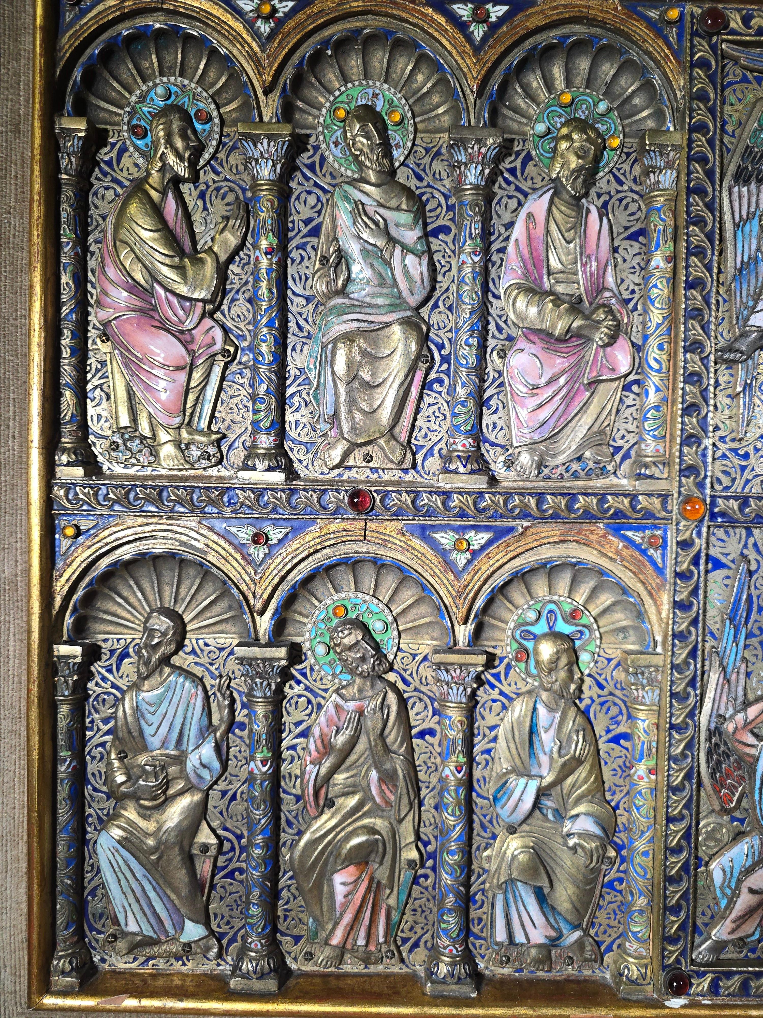 Important Limoges-Style Altar Panel For Sale 11
