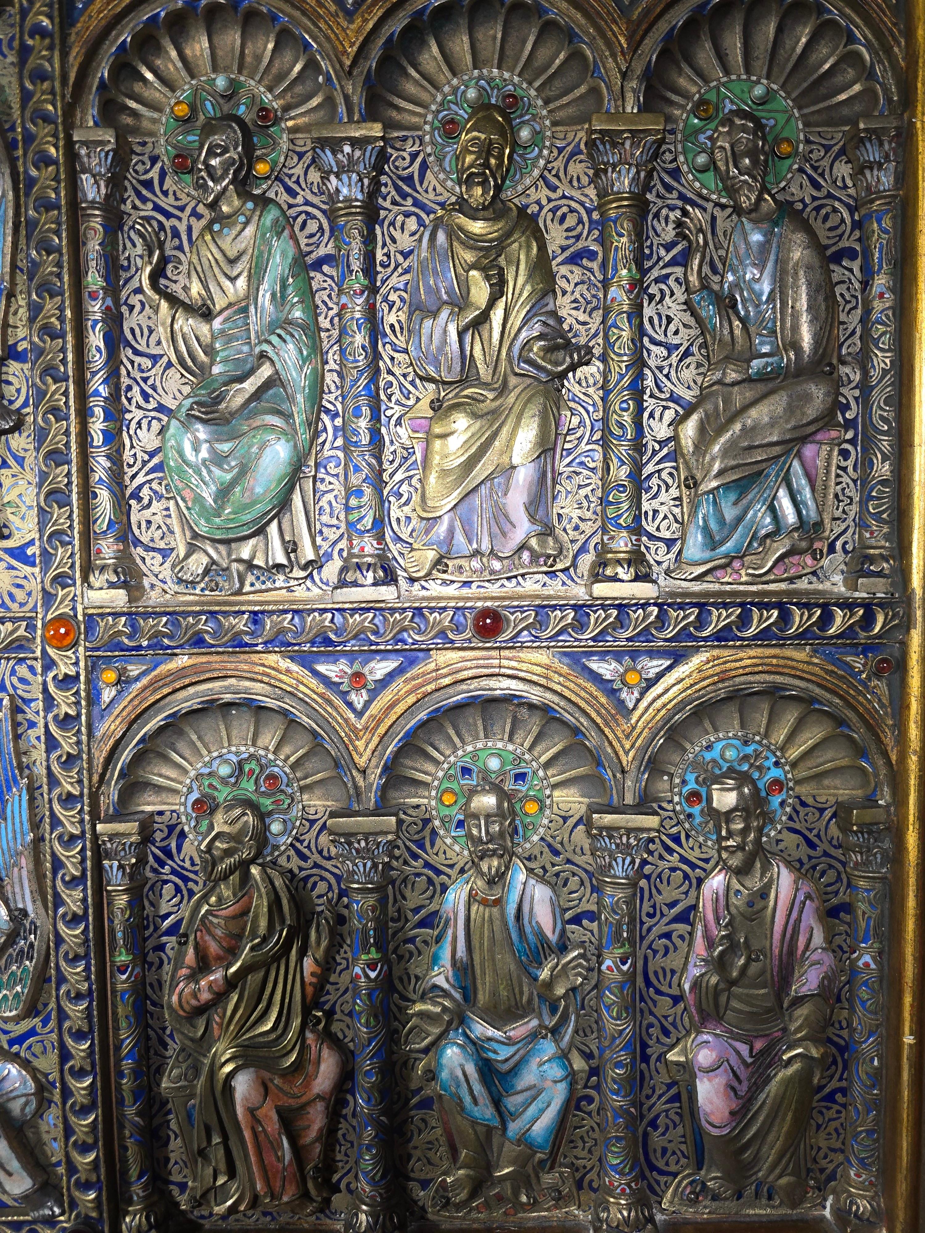 Important Limoges-Style Altar Panel For Sale 12
