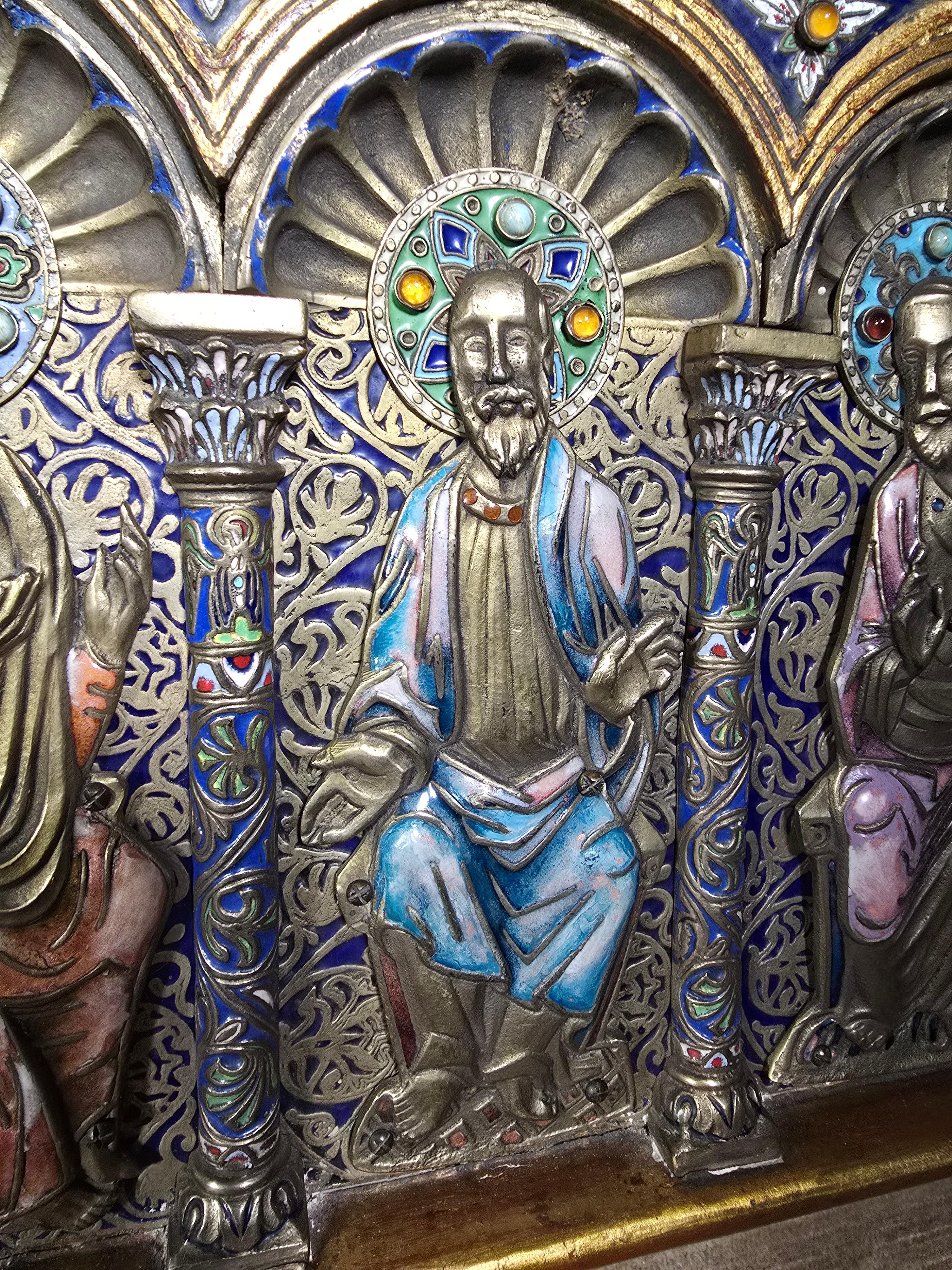 Important Limoges-Style Altar Panel For Sale 13