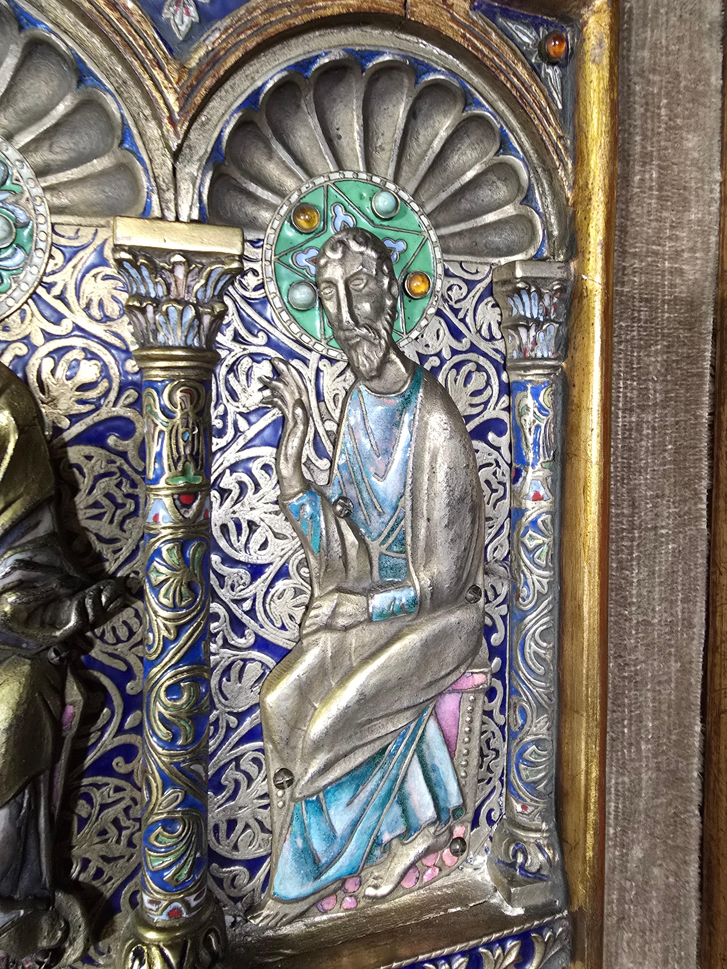 Important Limoges-Style Altar Panel For Sale 15