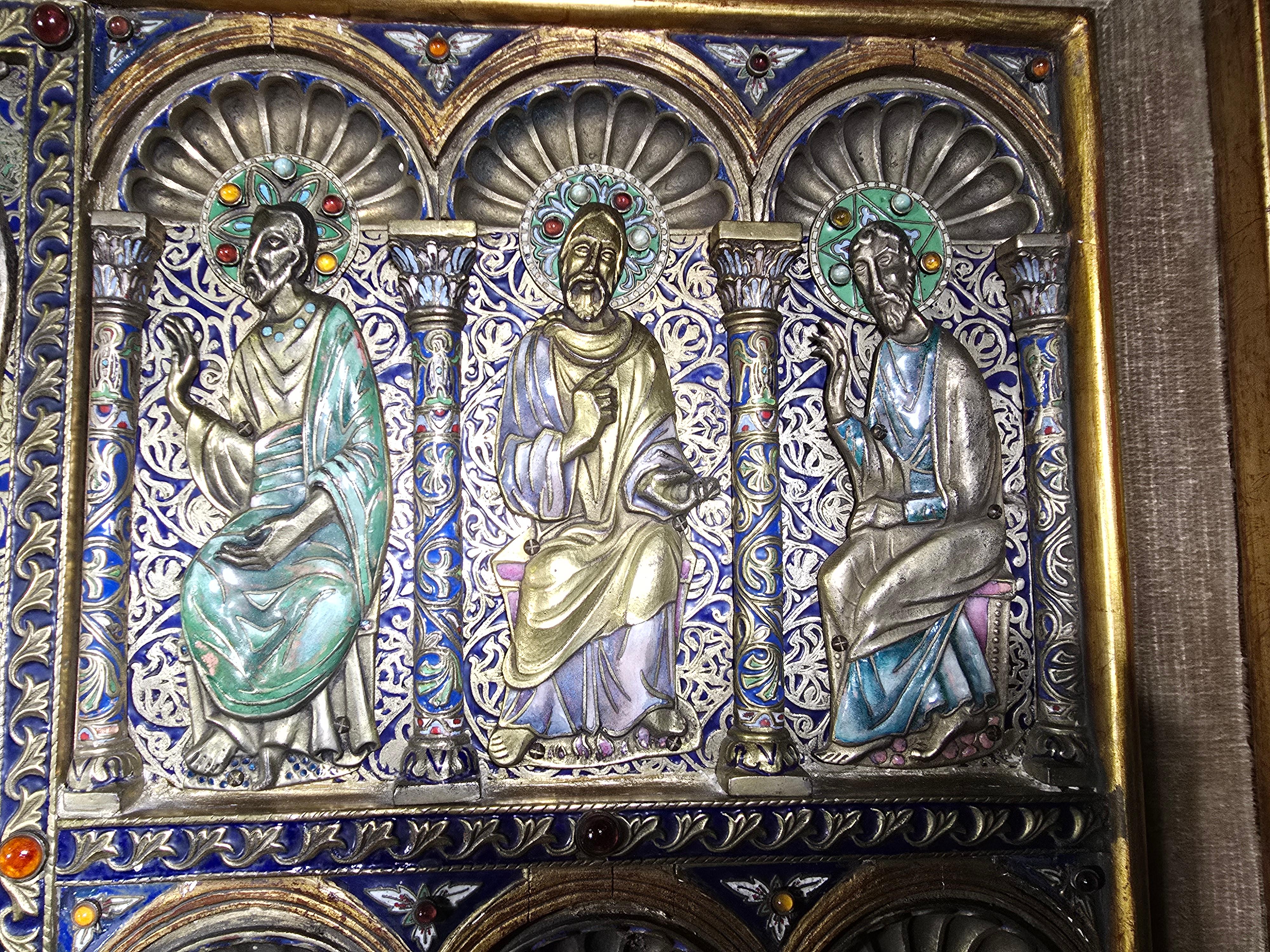 Important Limoges-Style Altar Panel For Sale 1