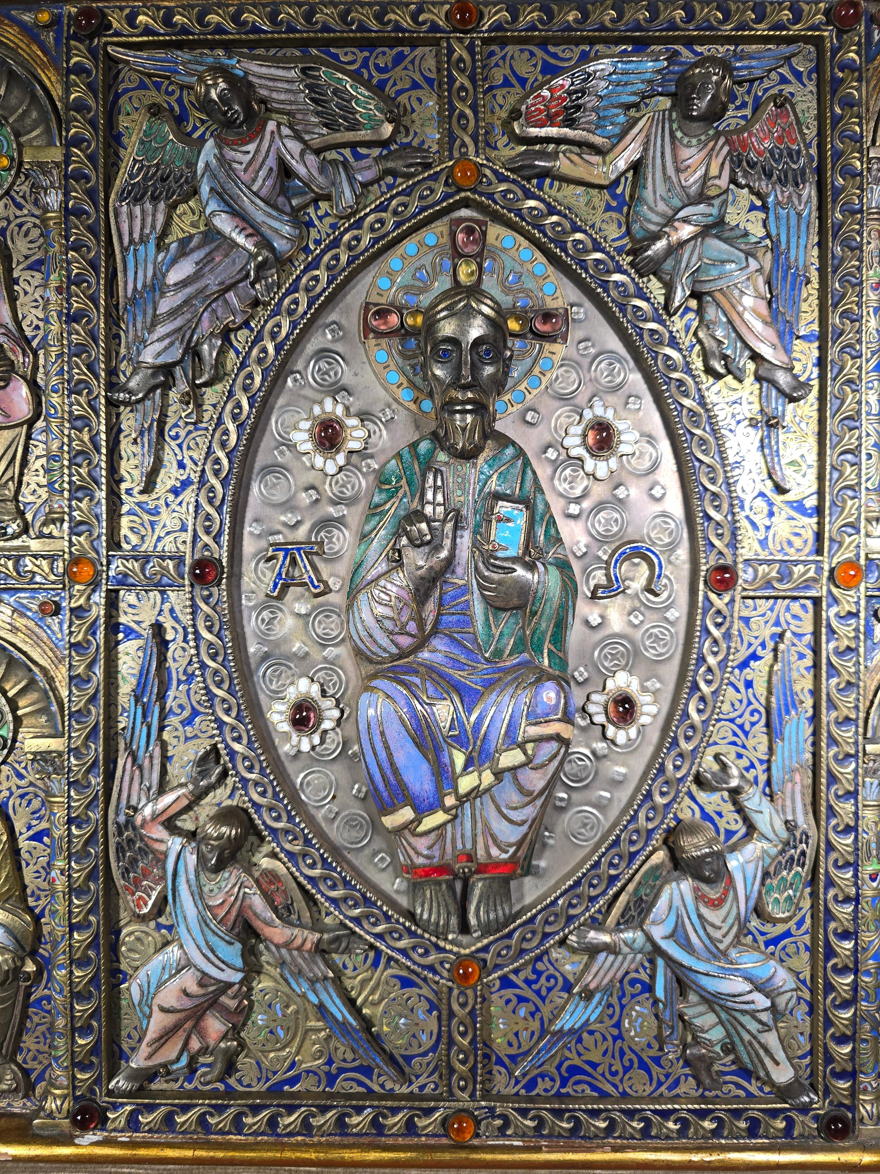 Important Limoges-Style Altar Panel For Sale 3