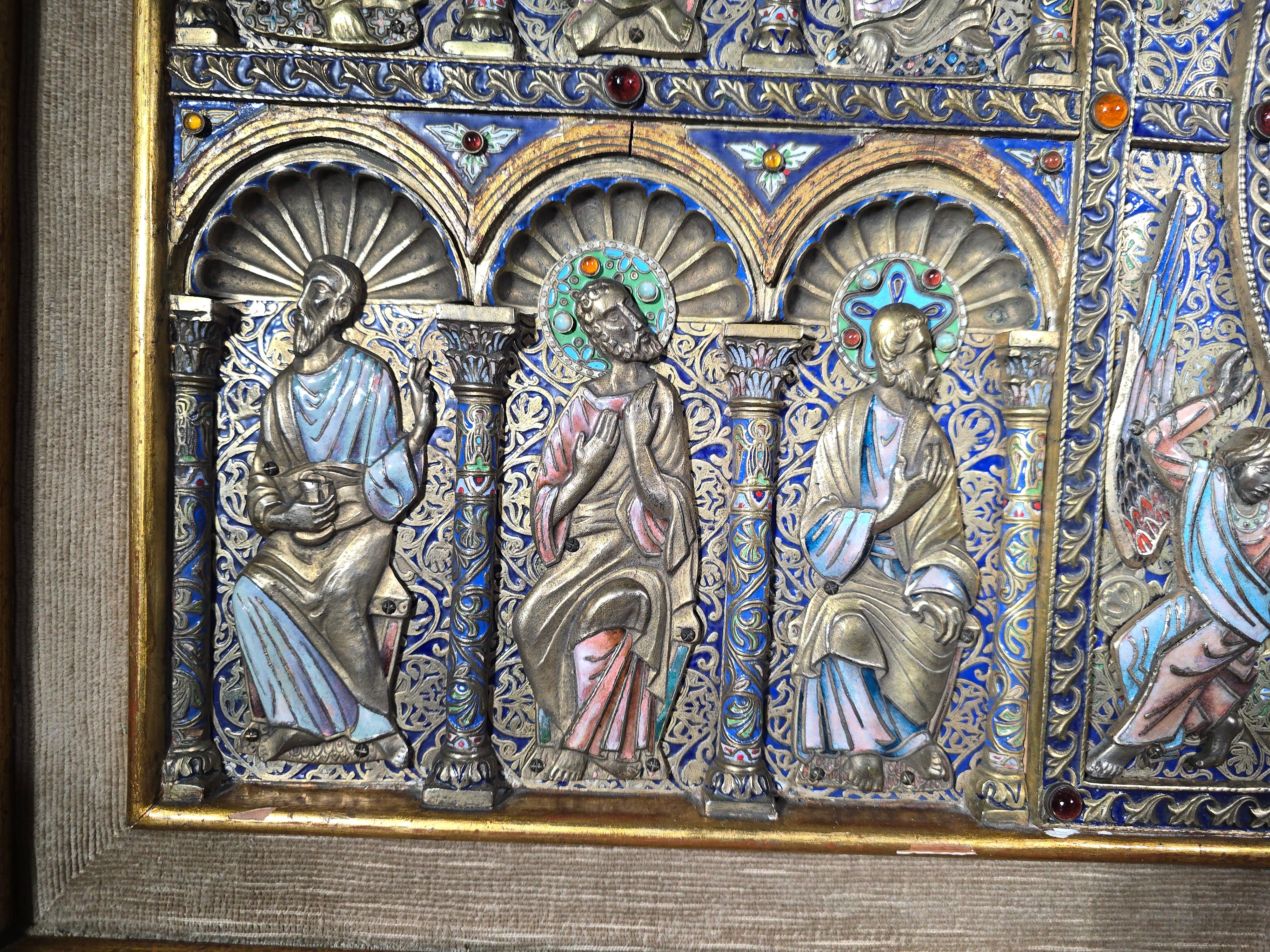 Important Limoges-Style Altar Panel For Sale 4