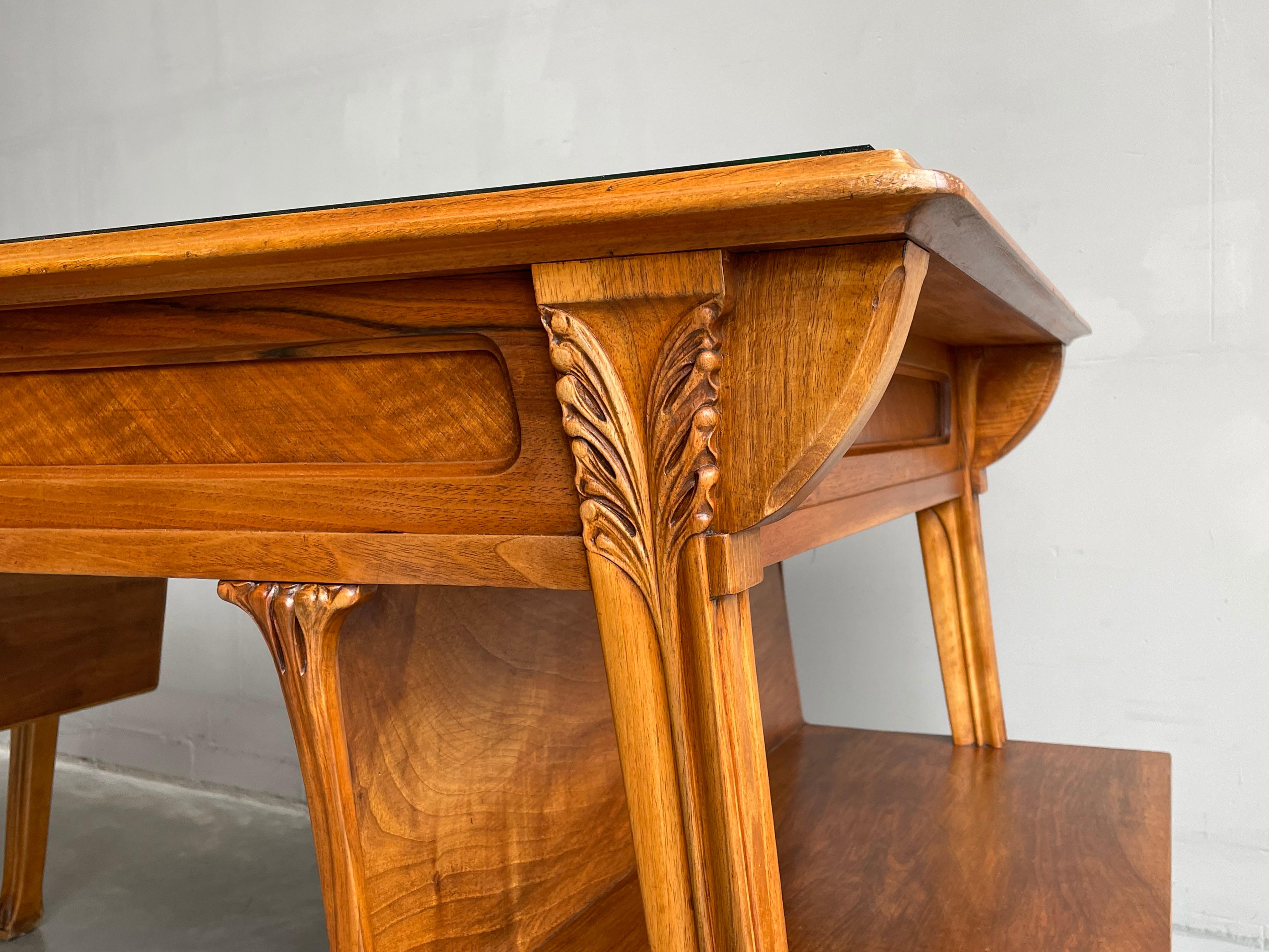Important Louis Majorelle Art Nouveau Desk and Chair, Bookcase & Filing Cabinet For Sale 7