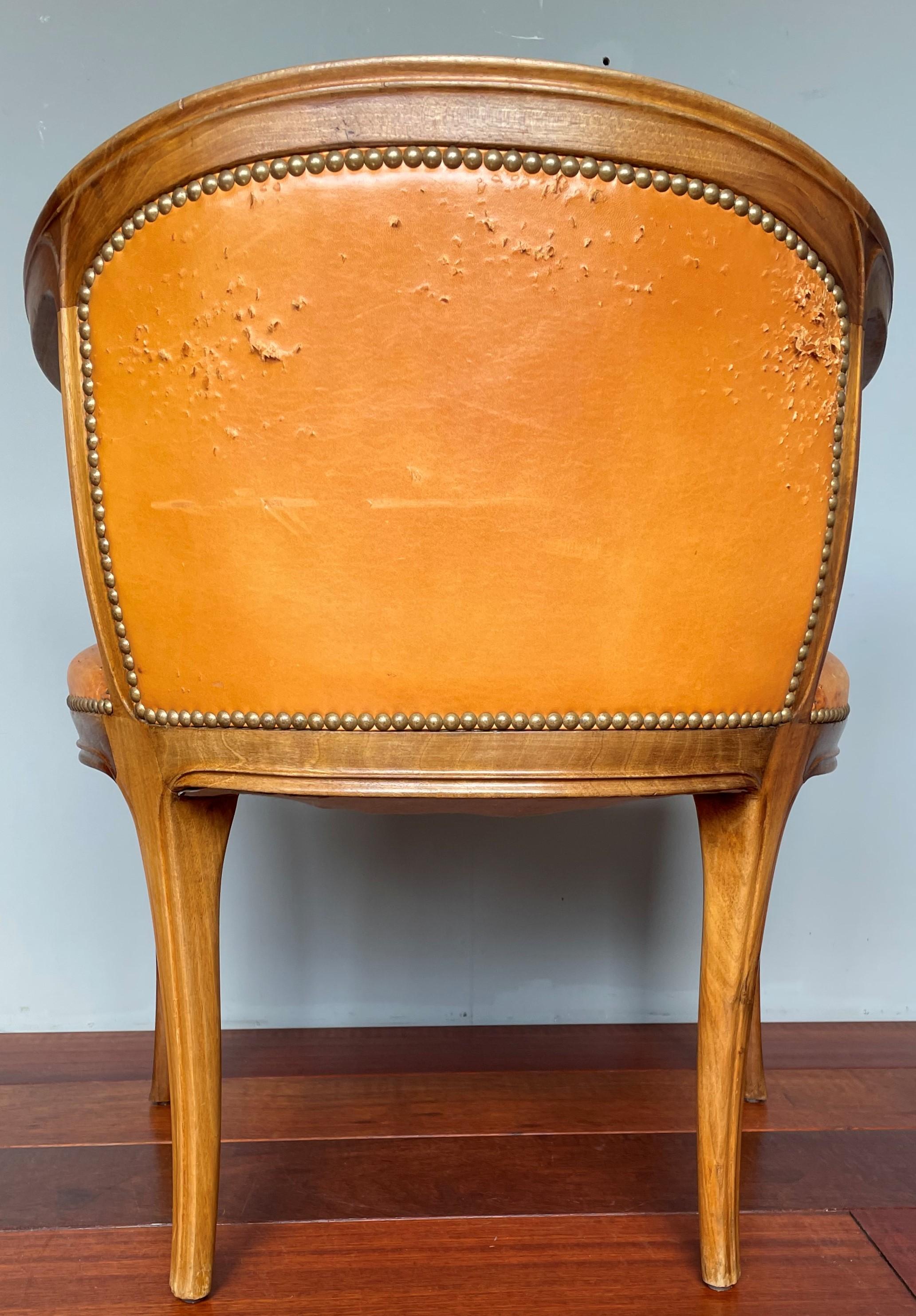 Important Louis Majorelle Art Nouveau Desk and Chair, Bookcase & Filing Cabinet For Sale 10