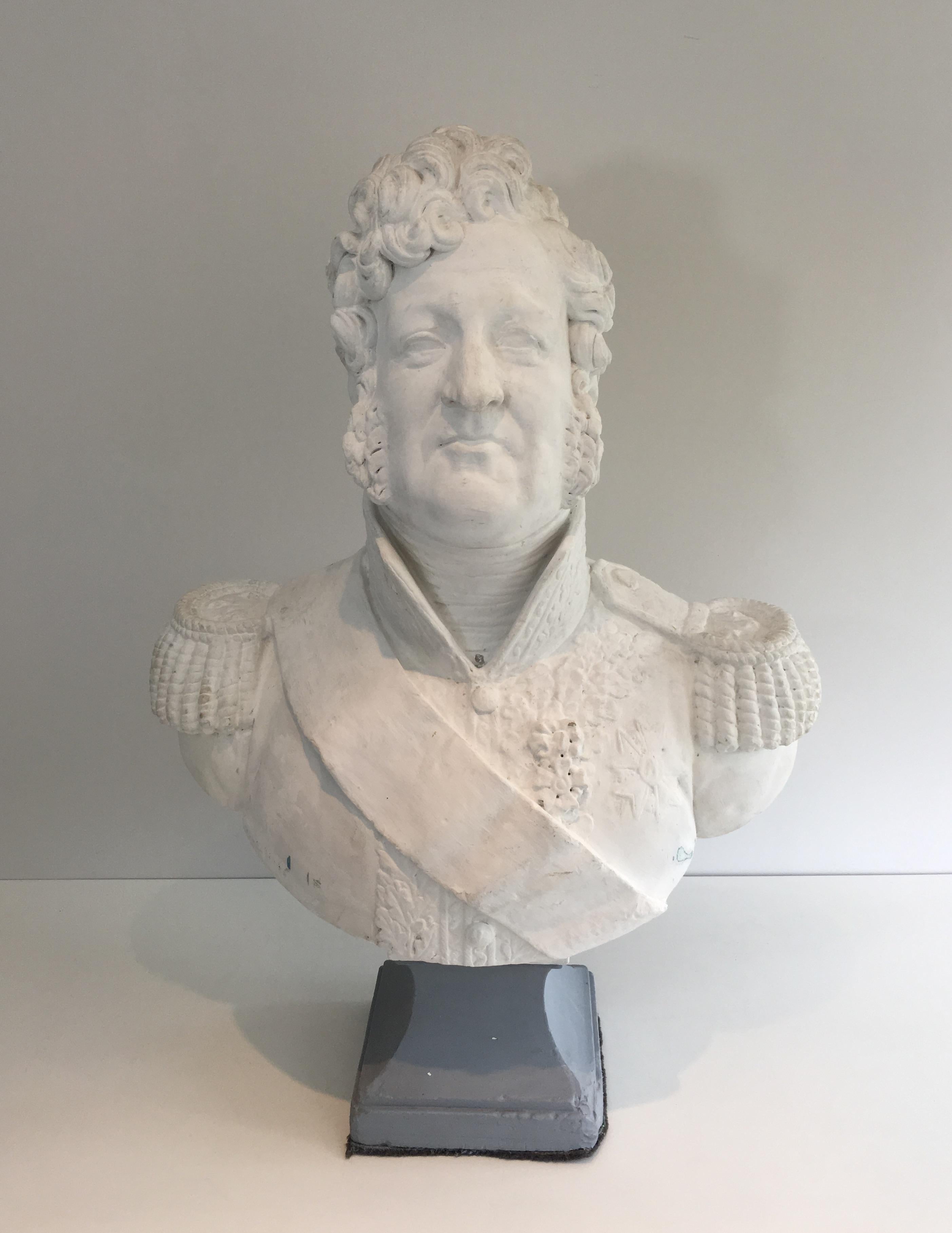 Important Louis-Philippe Plaster Bust, French, circa 1880 14