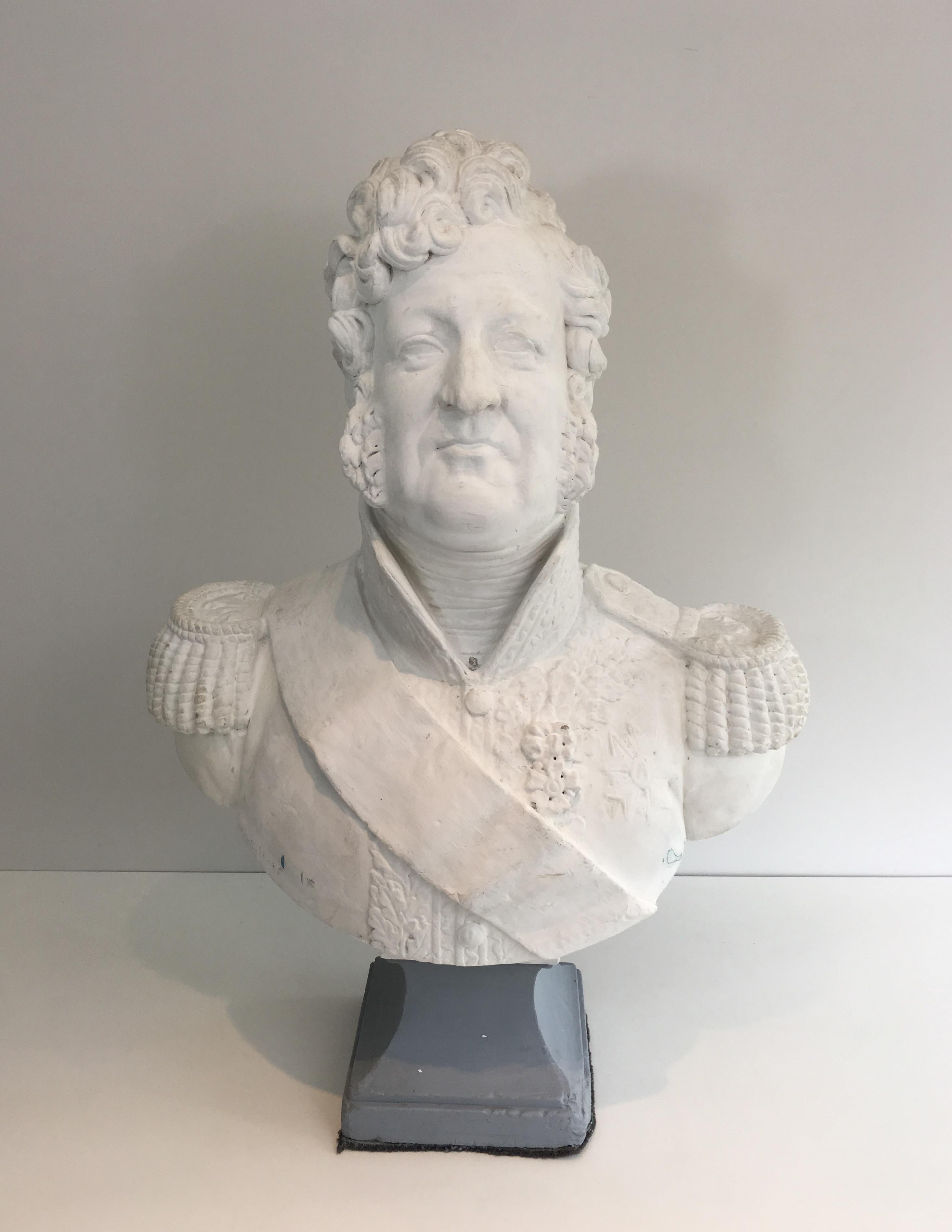 Louis Philippe Important Louis-Philippe Plaster Bust, French, circa 1880