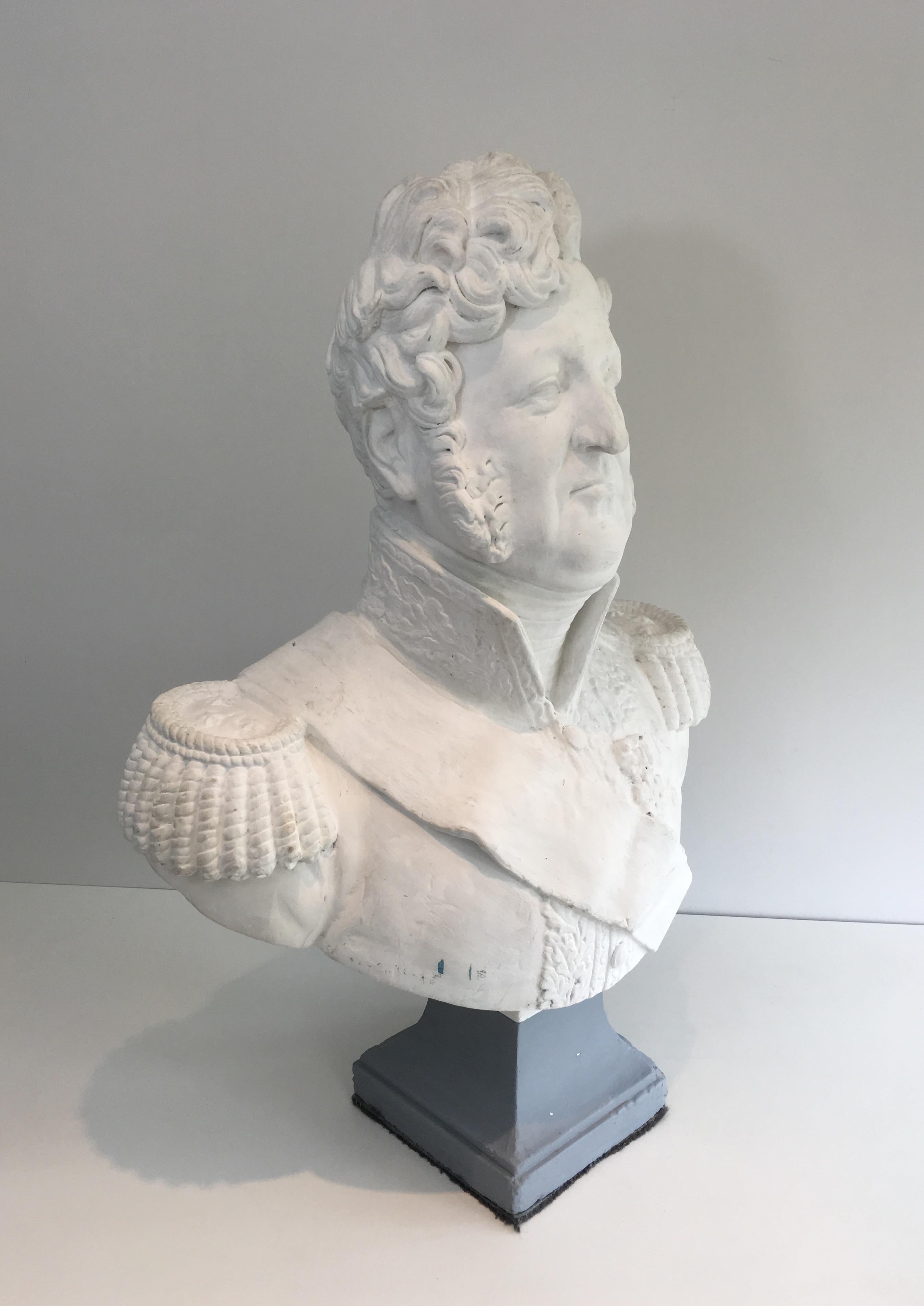 Late 19th Century Important Louis-Philippe Plaster Bust, French, circa 1880