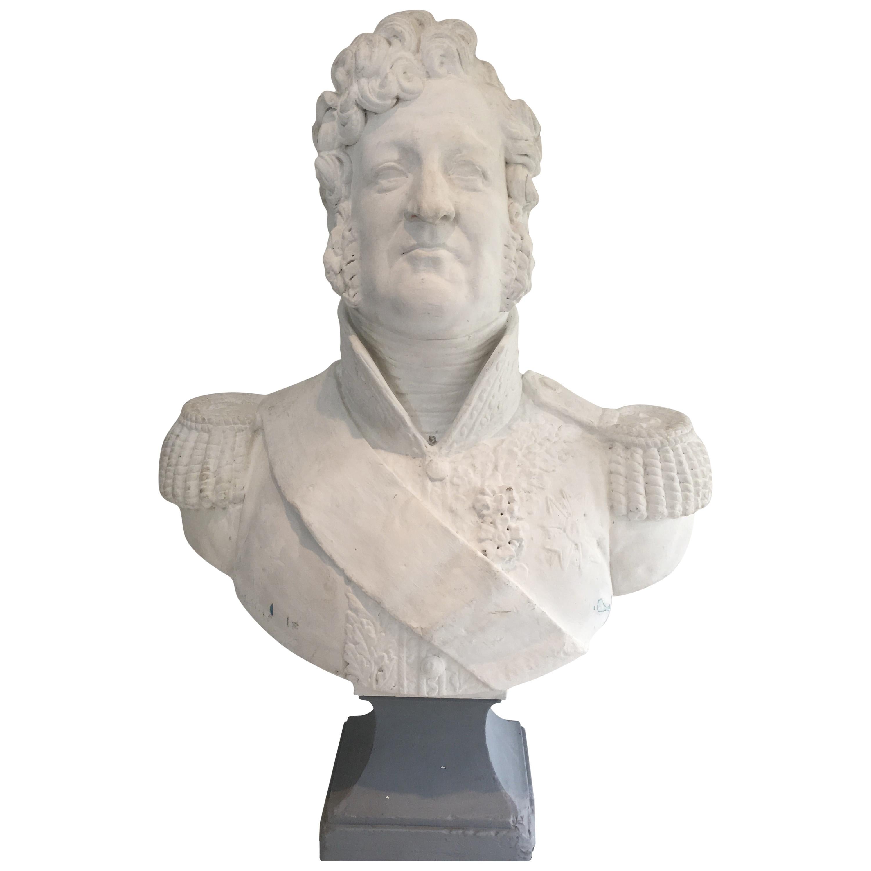 Important Louis-Philippe Plaster Bust, French, circa 1880
