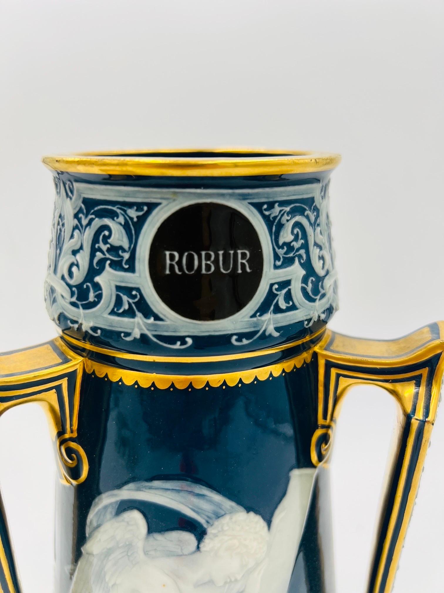 Important Louis Solon Mintons Pate-Sur-Pate “Cardinal Virtues” Porcelain Vase 4
