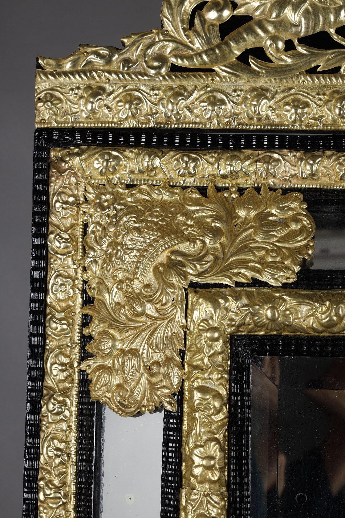 French Important Louis XIV Style Miror with Parecloses For Sale