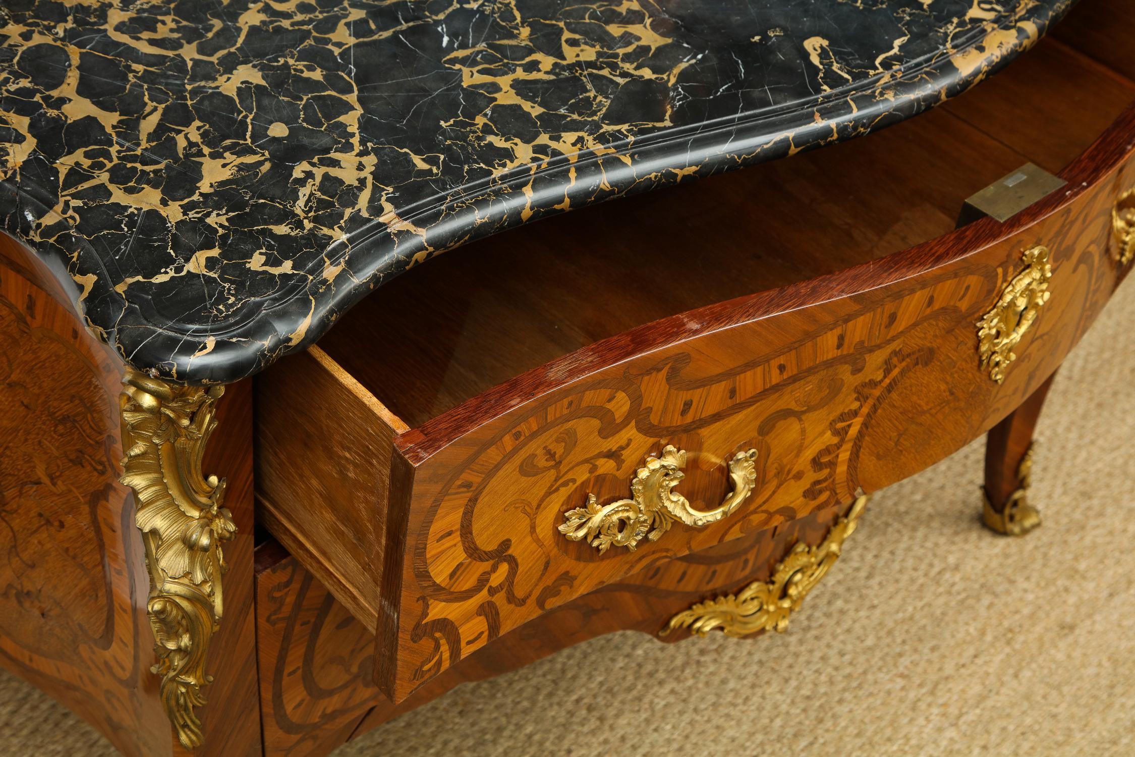 Important Louis XV Inlaid Kingwood Commode by Pierre Migeon For Sale 4