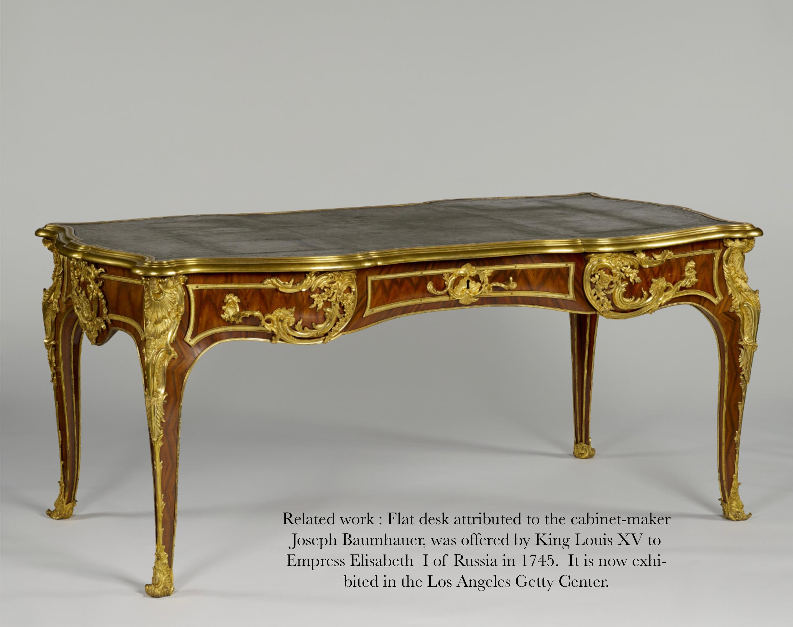 Important Louis XV Style Bureau Plat Attributed to G. Durand, France, Circa 1880 For Sale 2