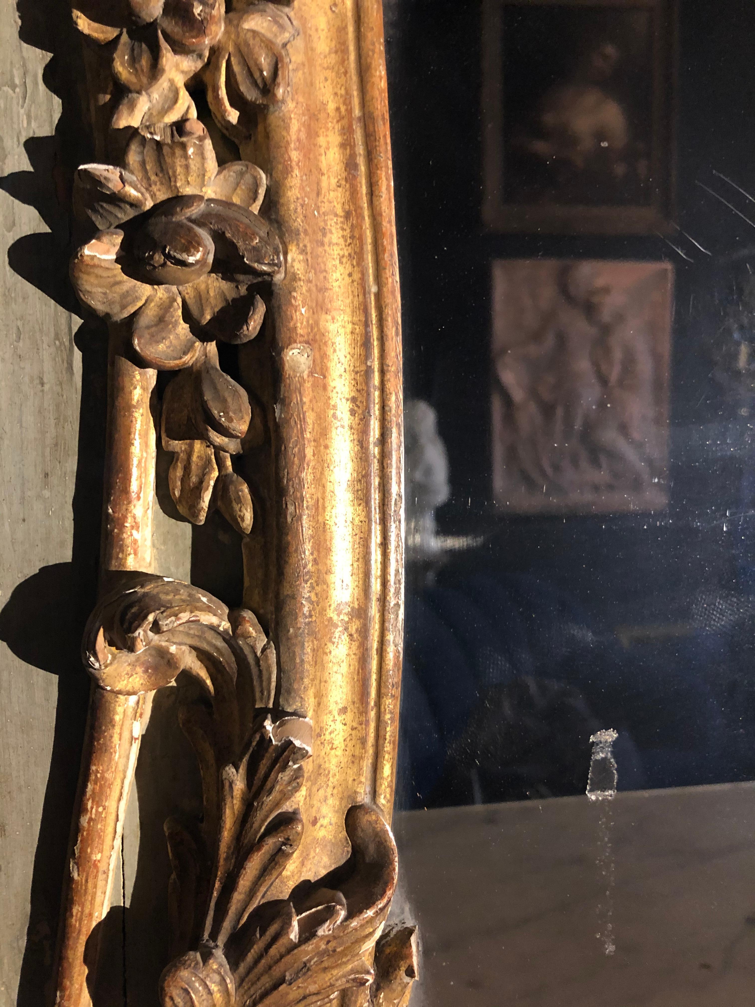 Important Louis XV Woodwork Trumeau In Distressed Condition In Paris, FR