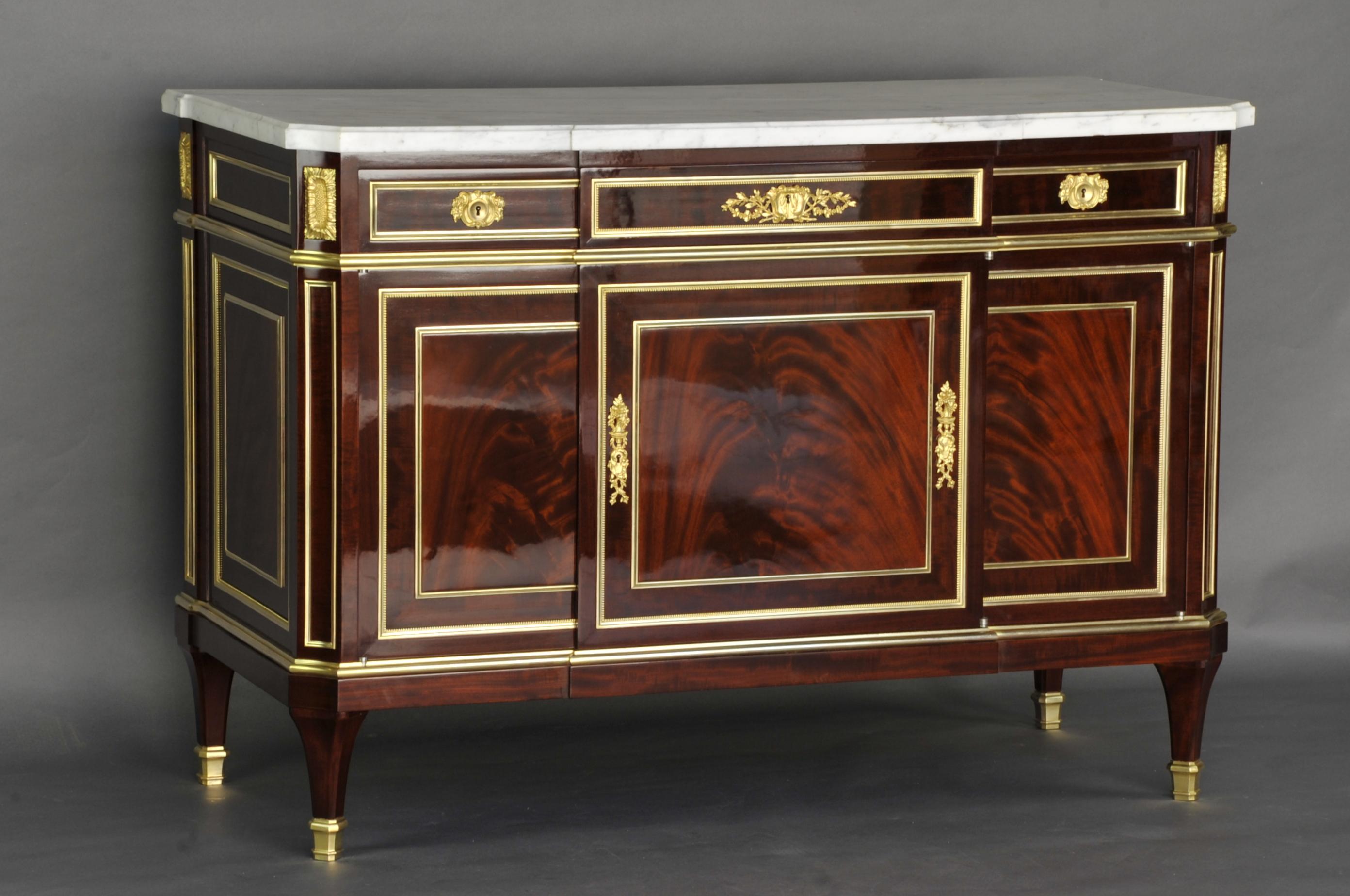 French Important Louis XVI Commode Stamped Gervais Durand For Sale