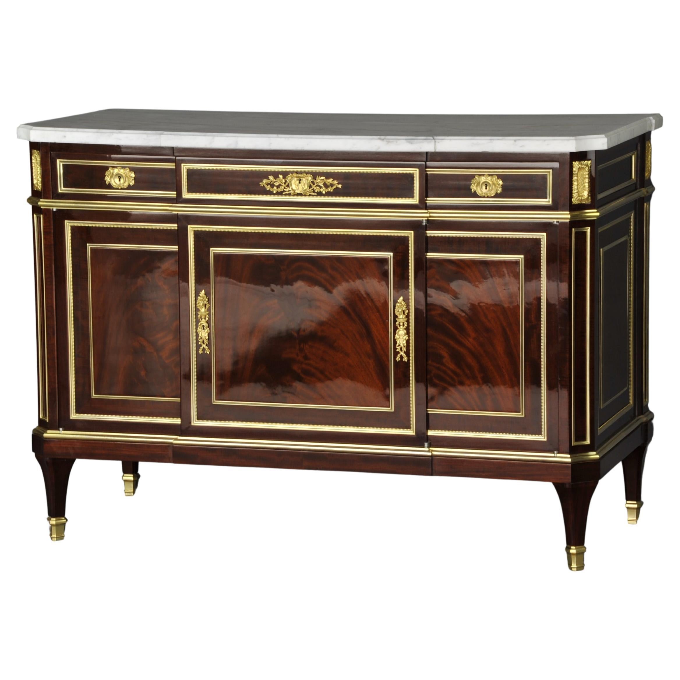 Important Louis XVI Commode Stamped Gervais Durand For Sale