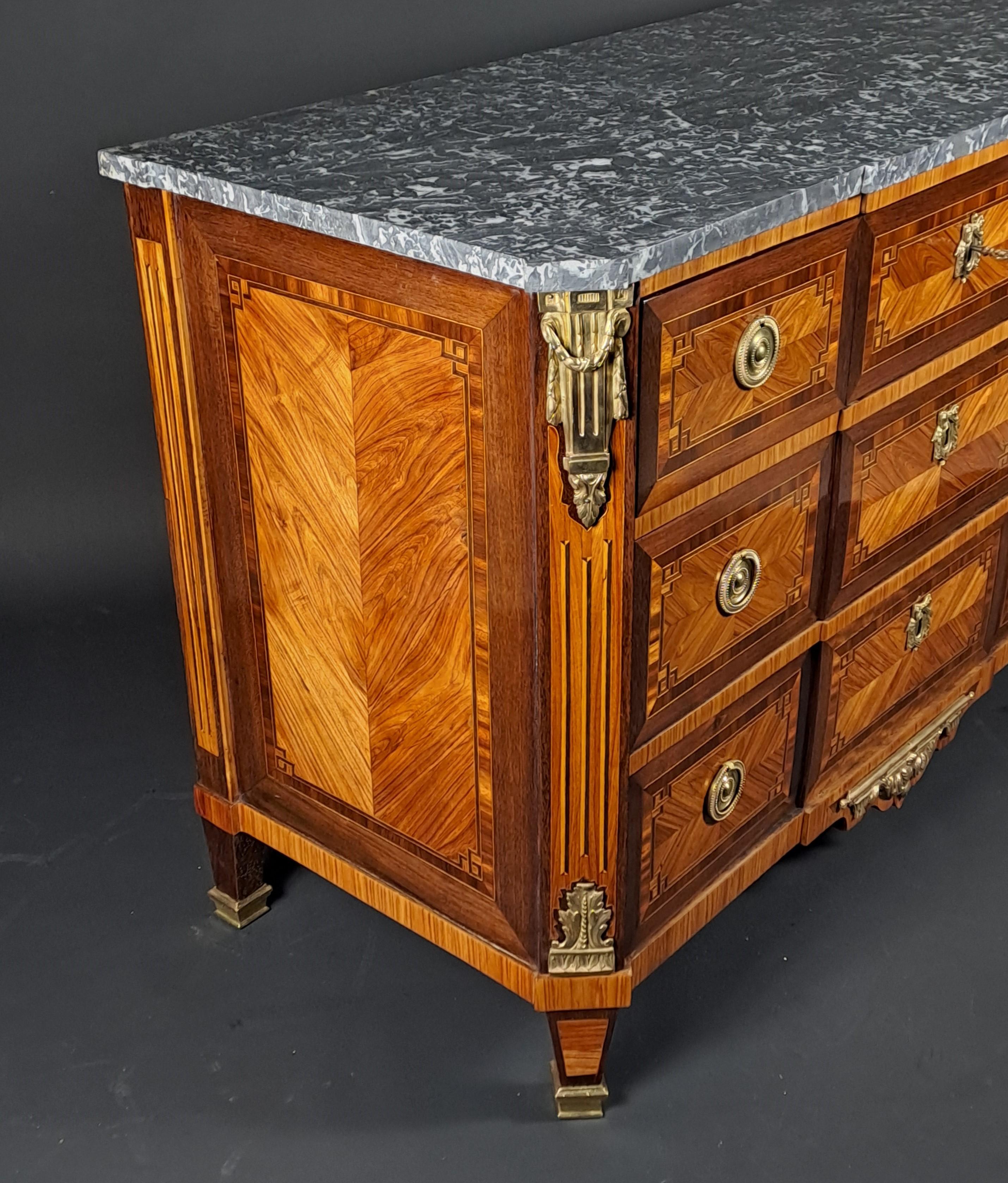 Importante commode in stile greco Luigi XVI con timbro MF Roht e JME in vendita 5