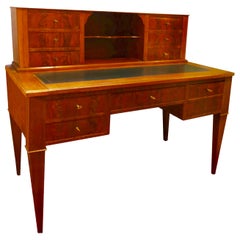 Important French Mahogany "Directoire" Desk with Secret Drawer, mid-19th Century